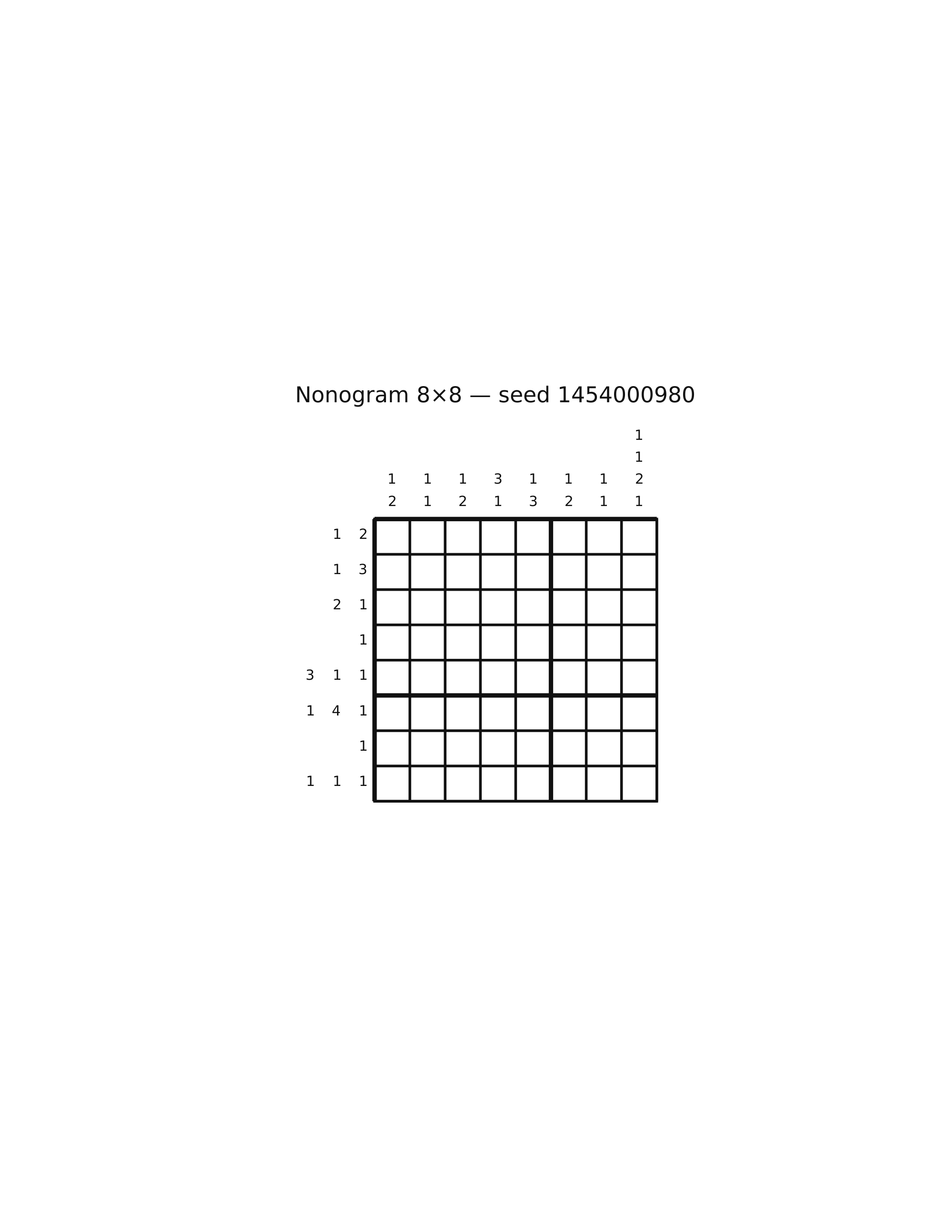 Nonogram 8×8 #69