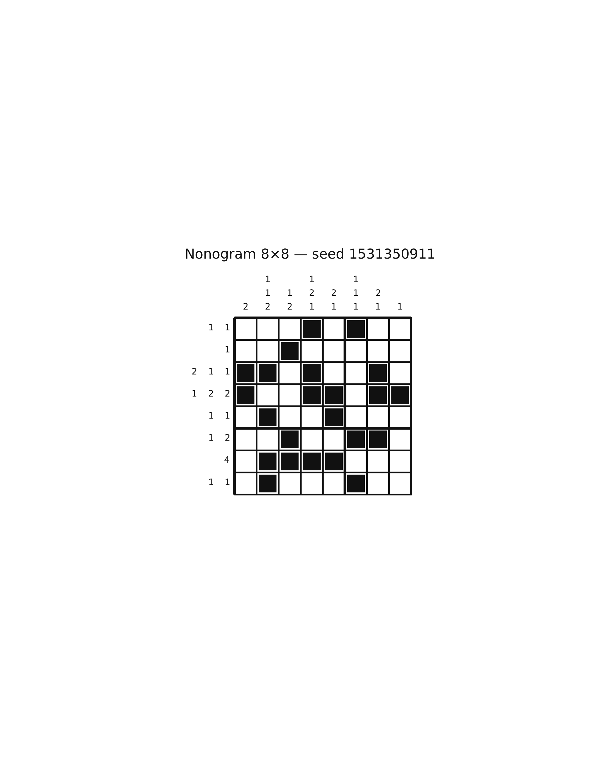 Nonogram 8×8 #32 — solution