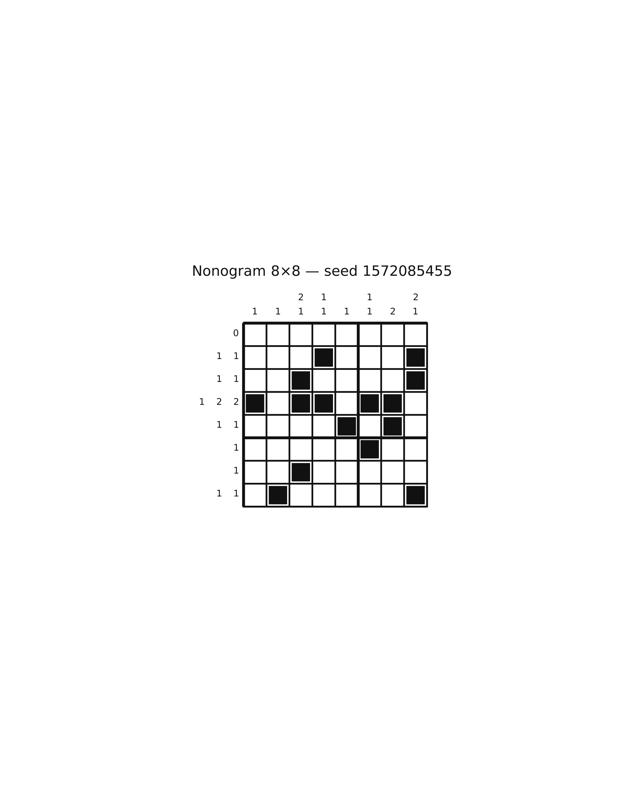 Nonogram 8×8 #36 — solution