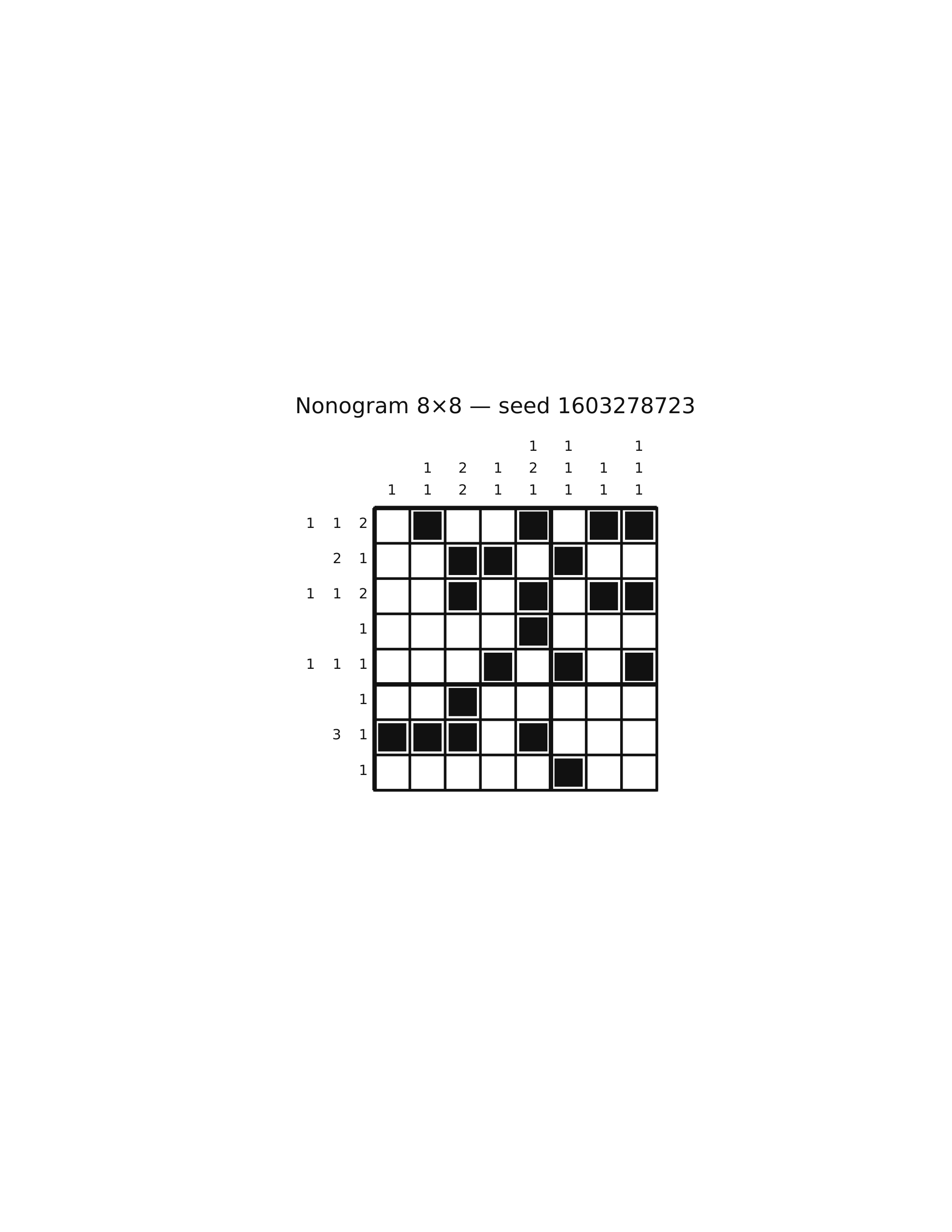 Nonogram 8×8 #63 — solution