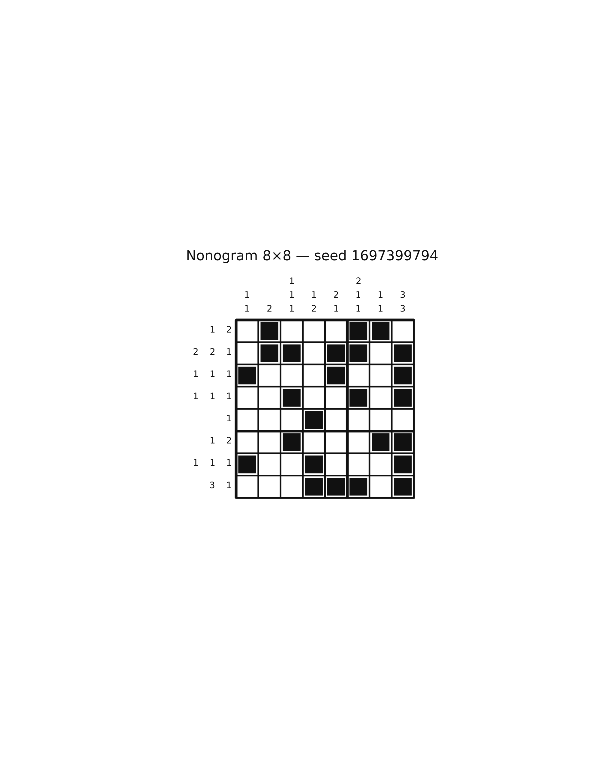 Nonogram 8×8 #47 — solution