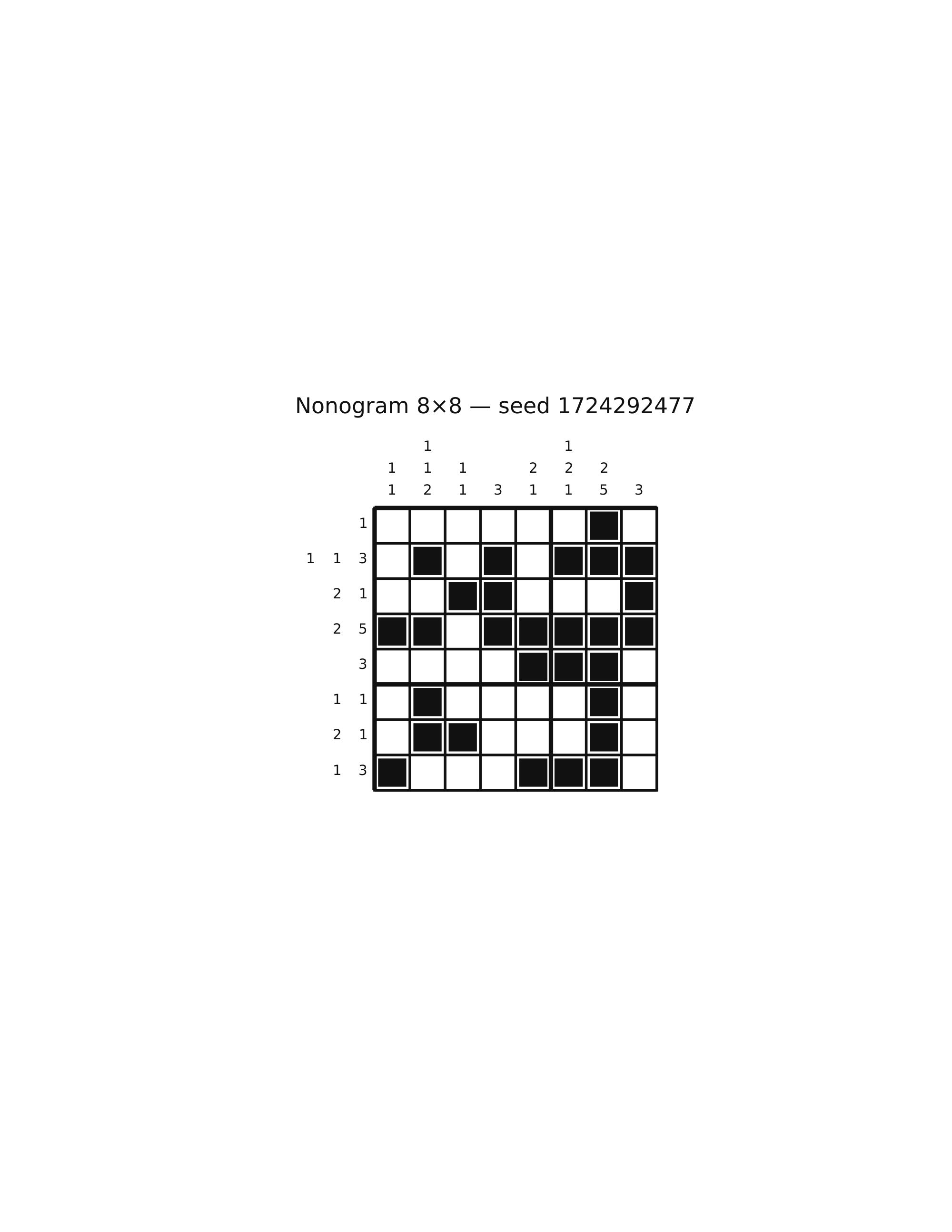 Nonogram 8×8 #64 — solution