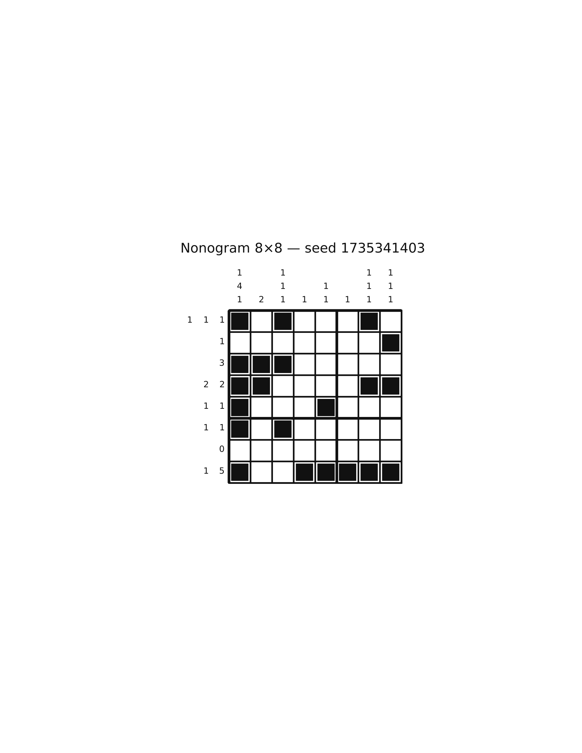 Nonogram 8×8 #30 — solution