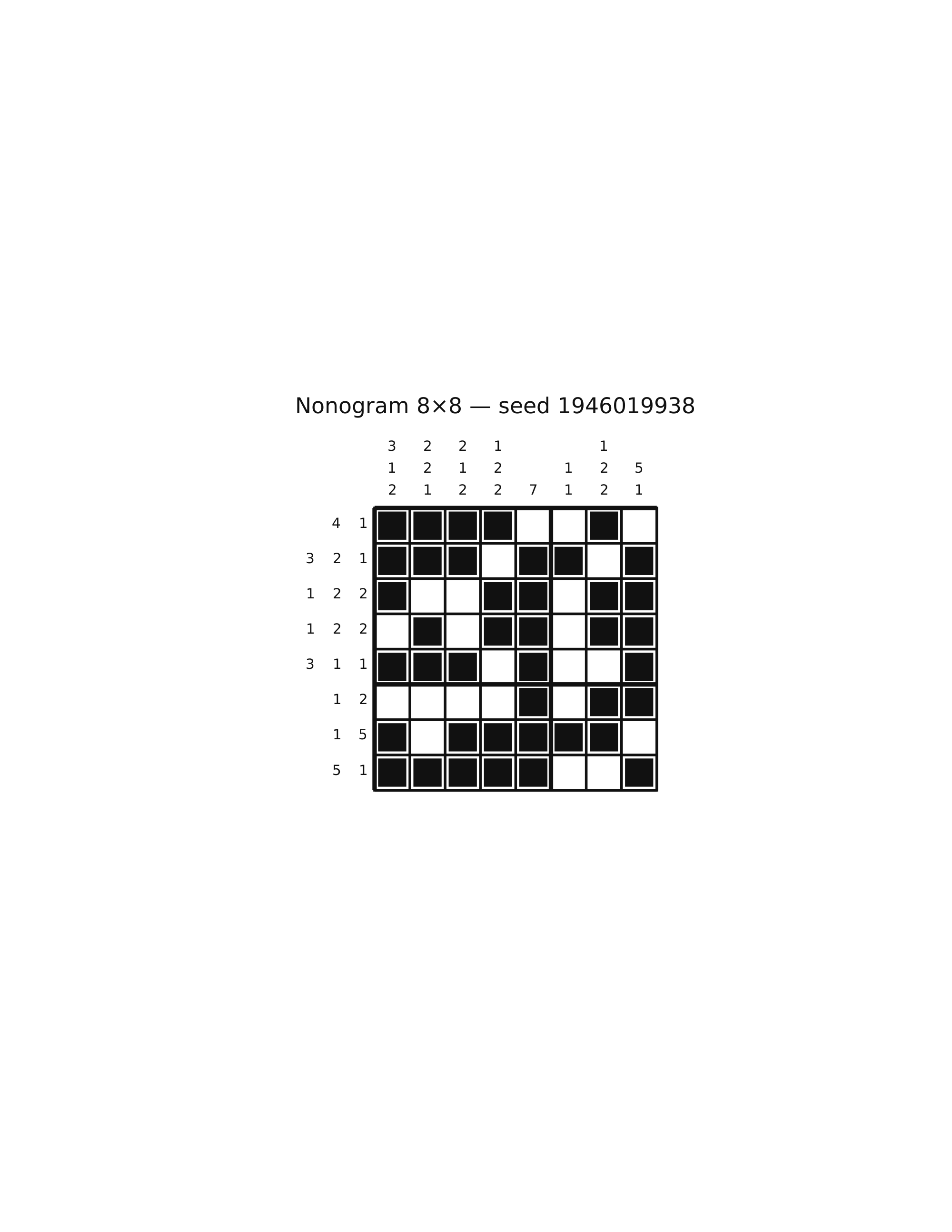 Nonogram 8×8 #55 — solution