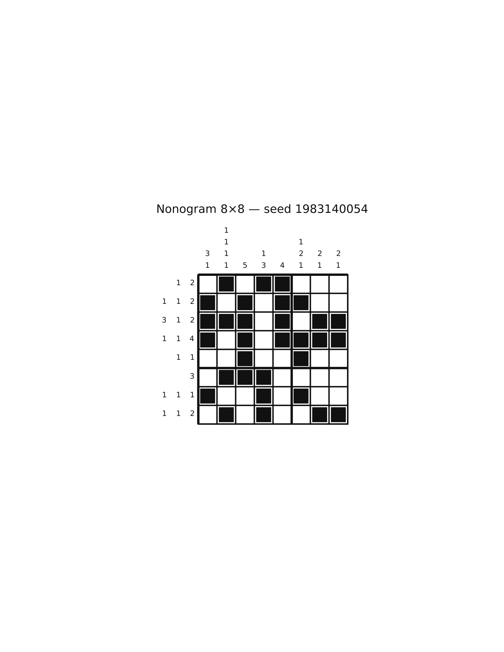 Nonogram 8×8 #66 — solution