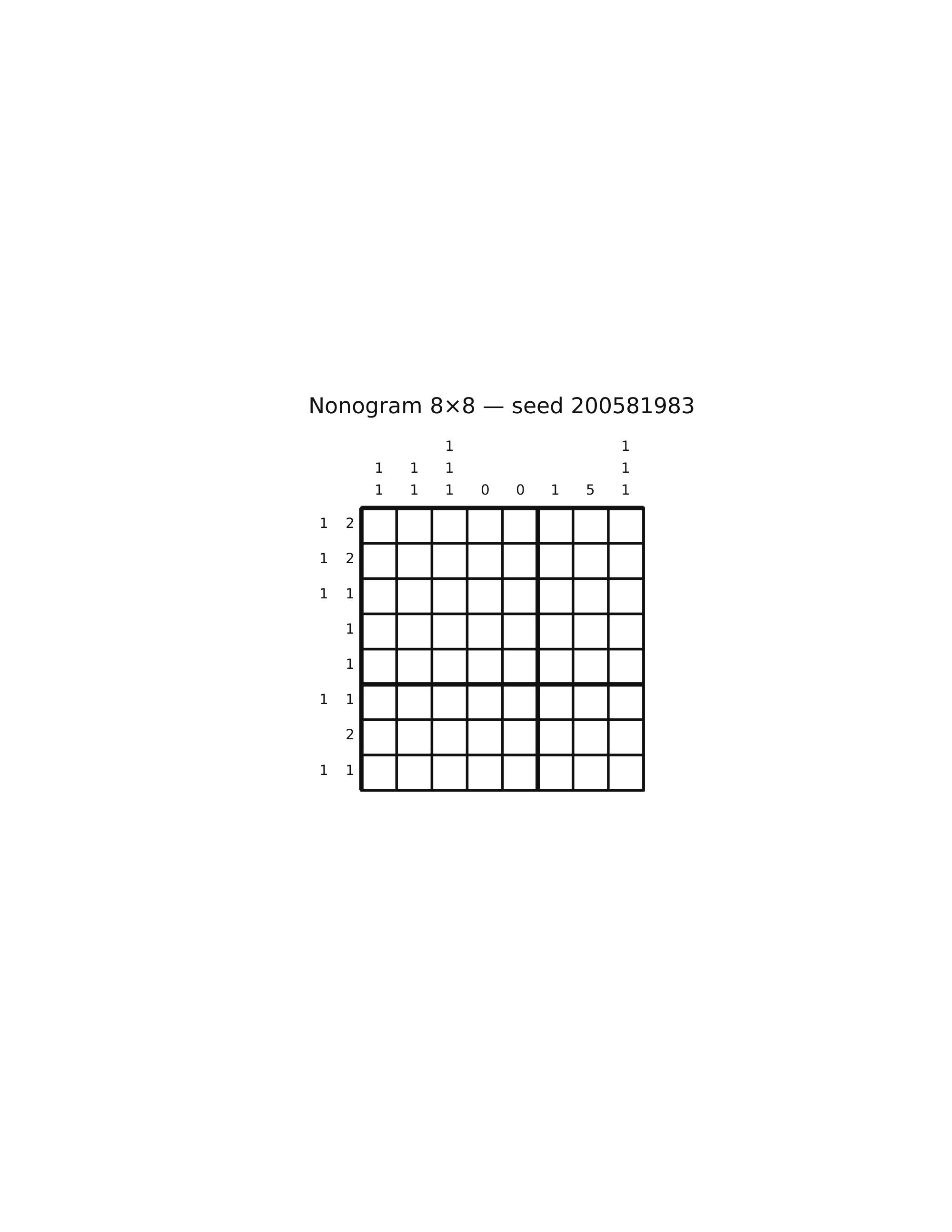 Nonogram 8×8 #15