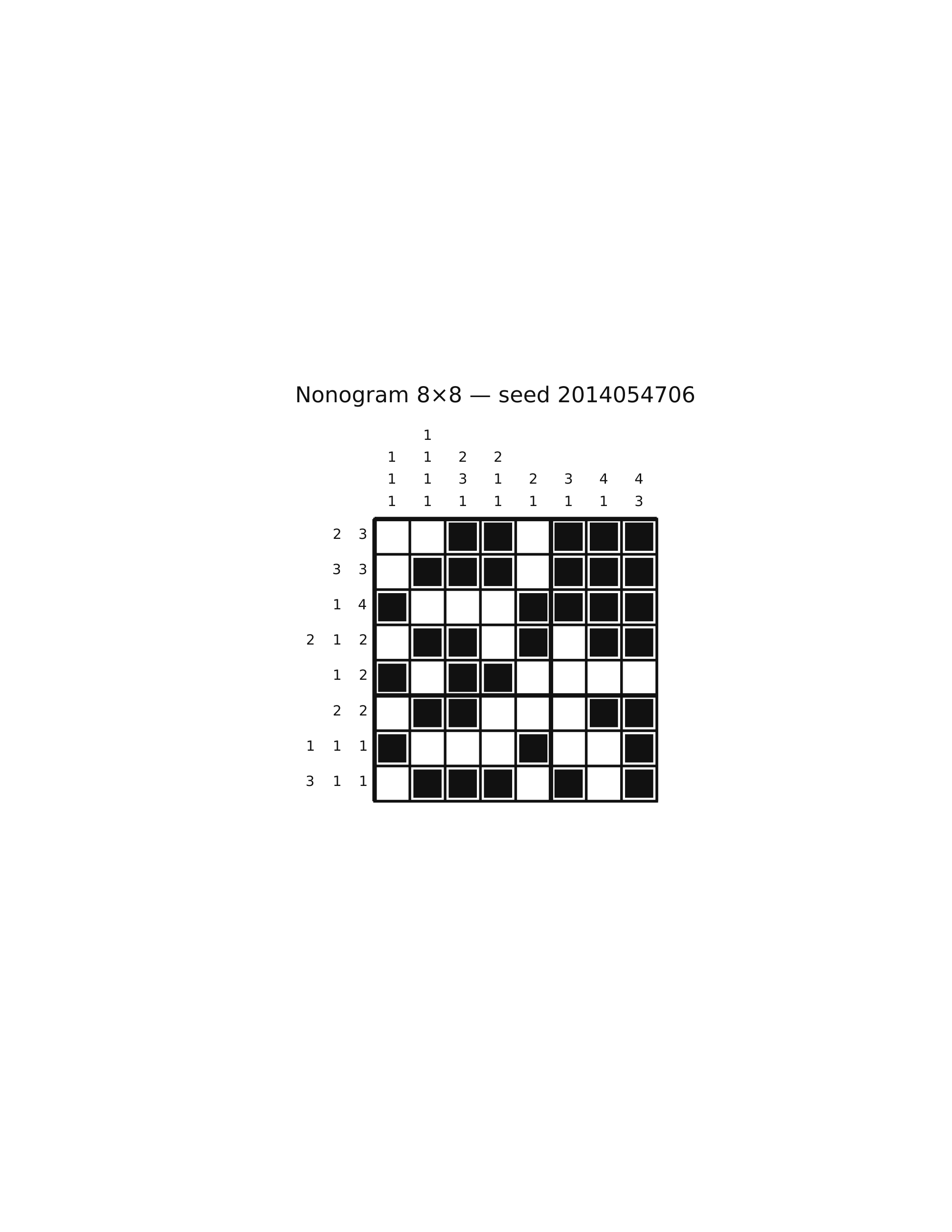 Nonogram 8×8 #60 — solution