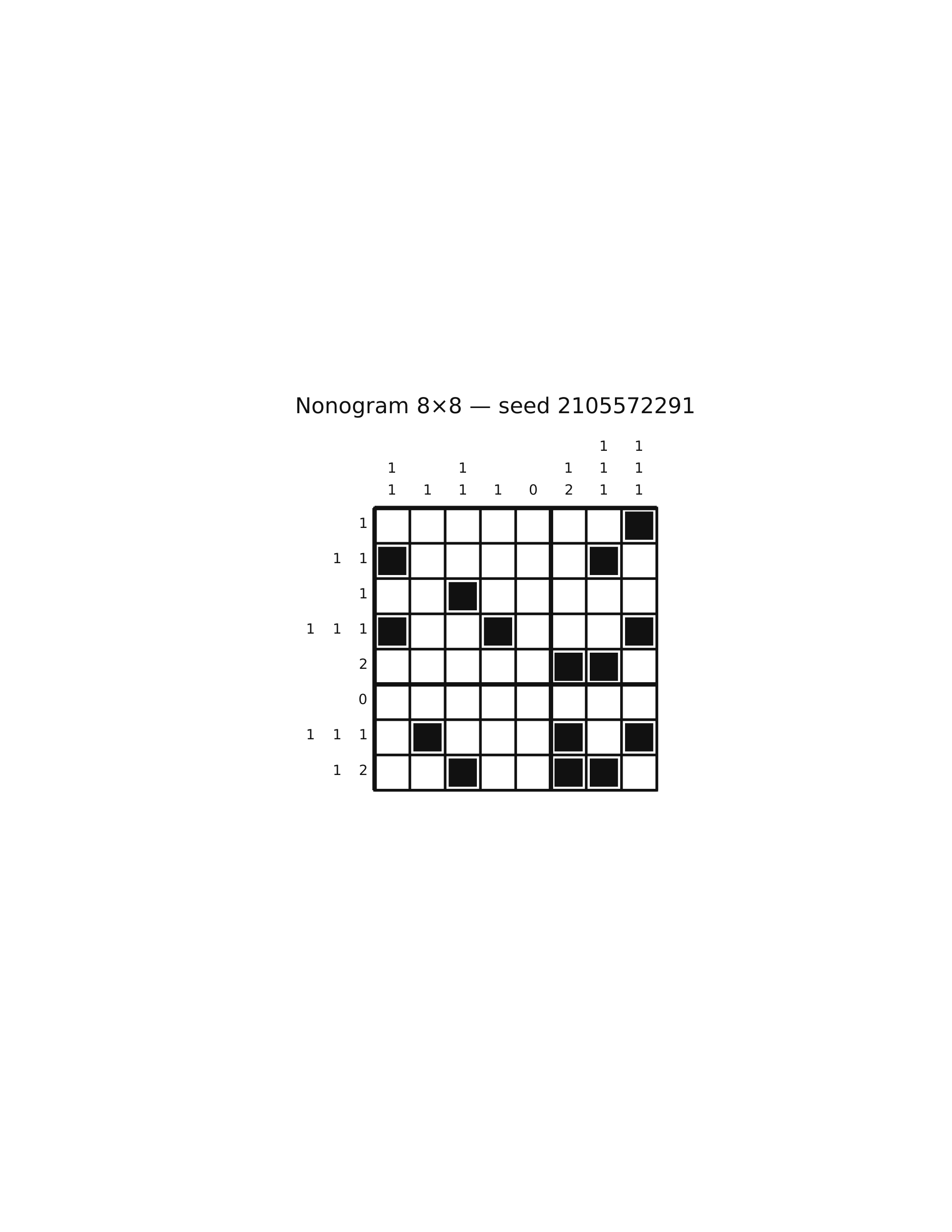 Nonogram 8×8 #47 — solution