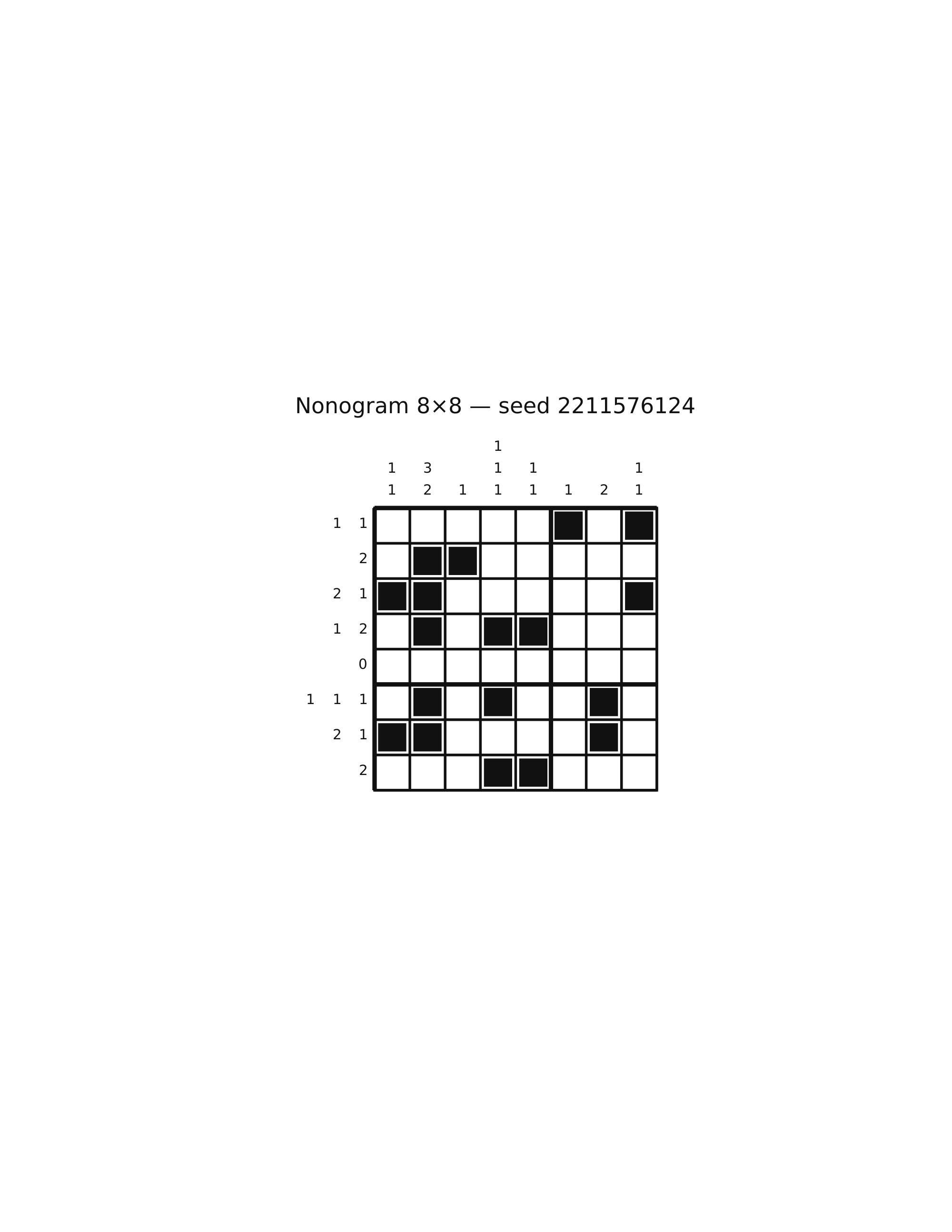 Nonogram 8×8 #63 — solution