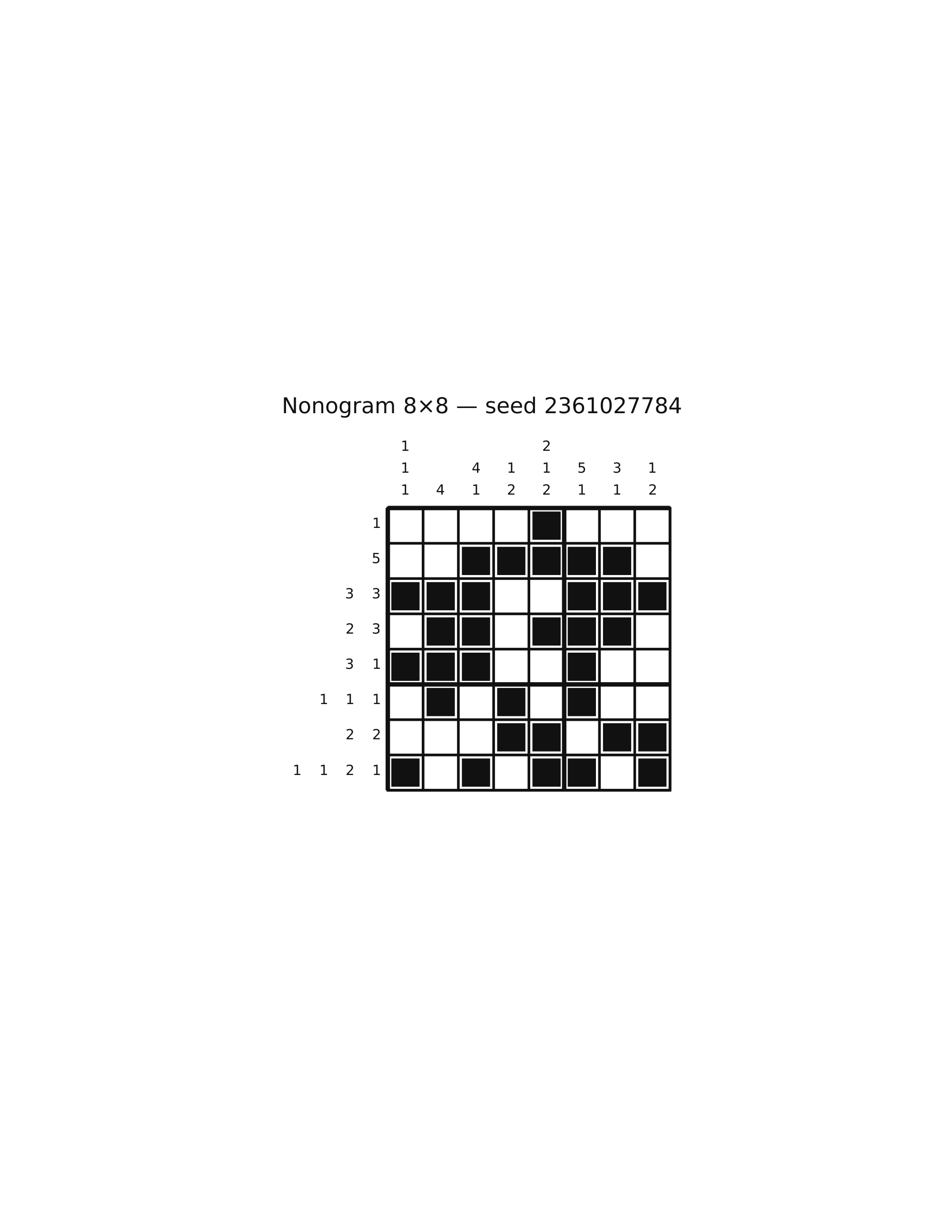 Nonogram 8×8 #76 — solution