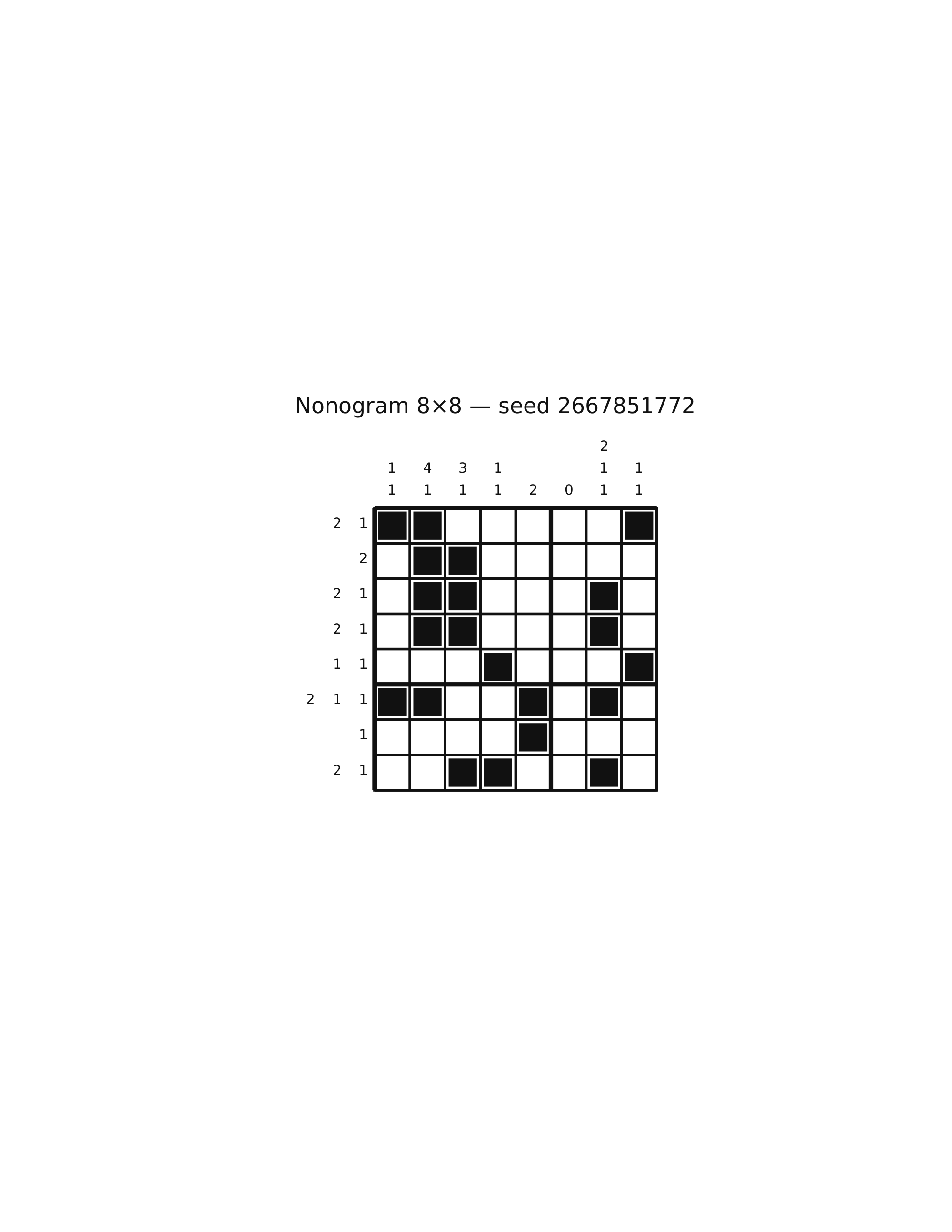 Nonogram 8×8 #32 — solution