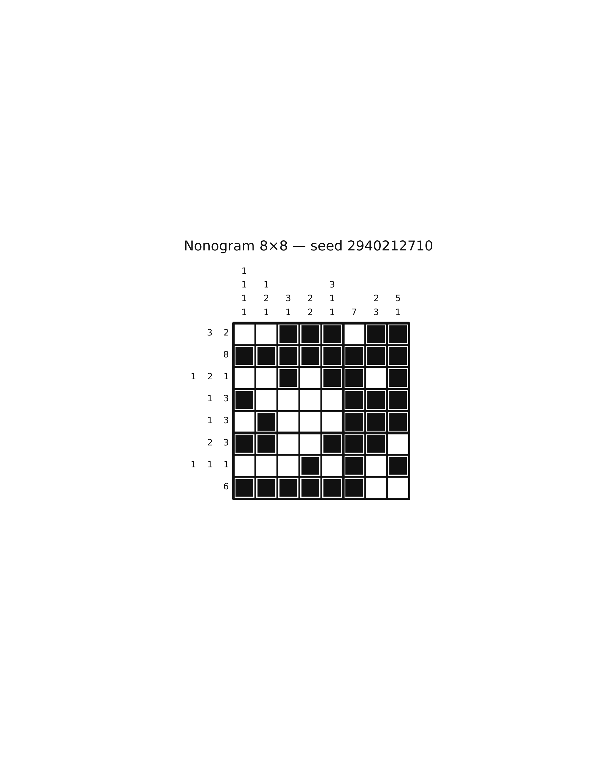 Nonogram 8×8 #72 — solution