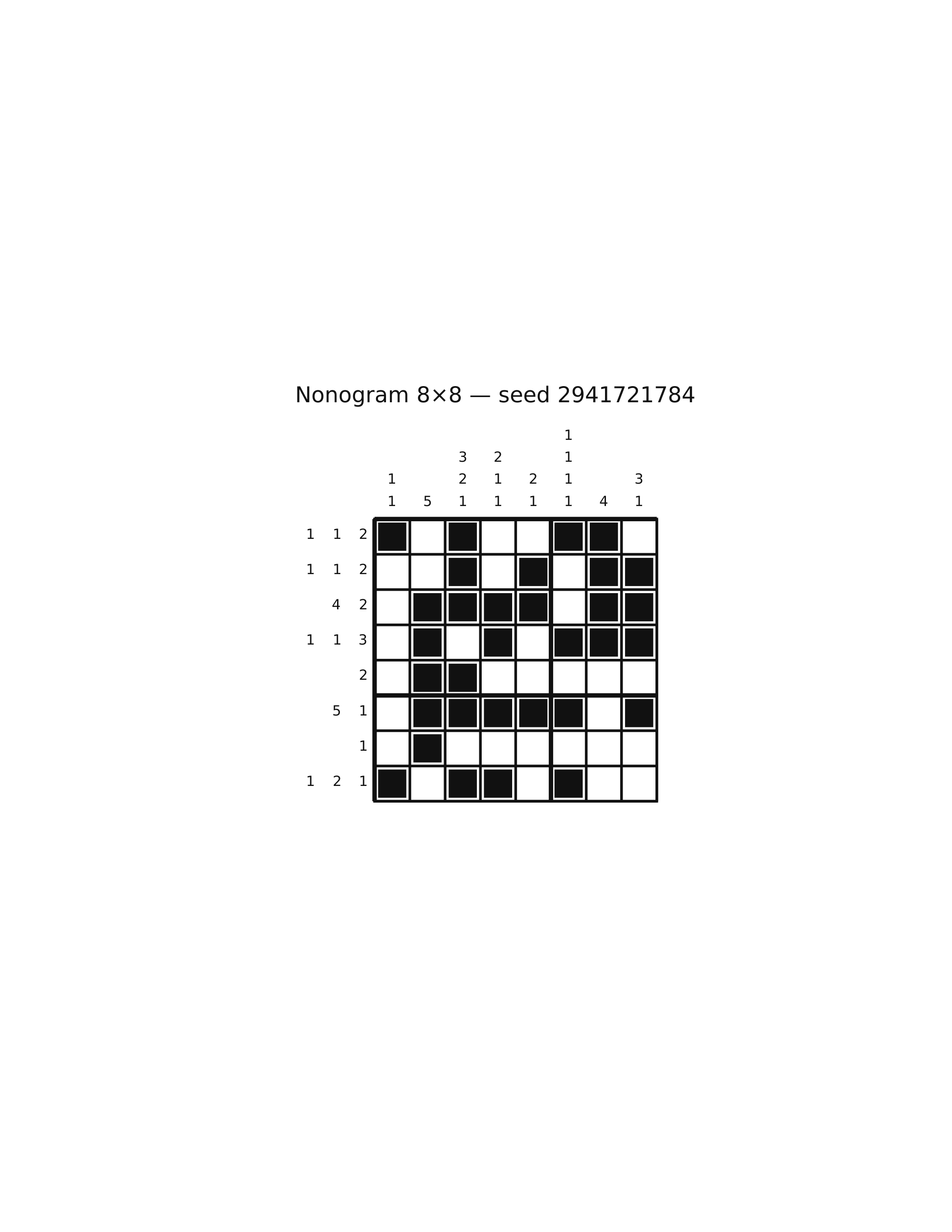 Nonogram 8×8 #73 — solution