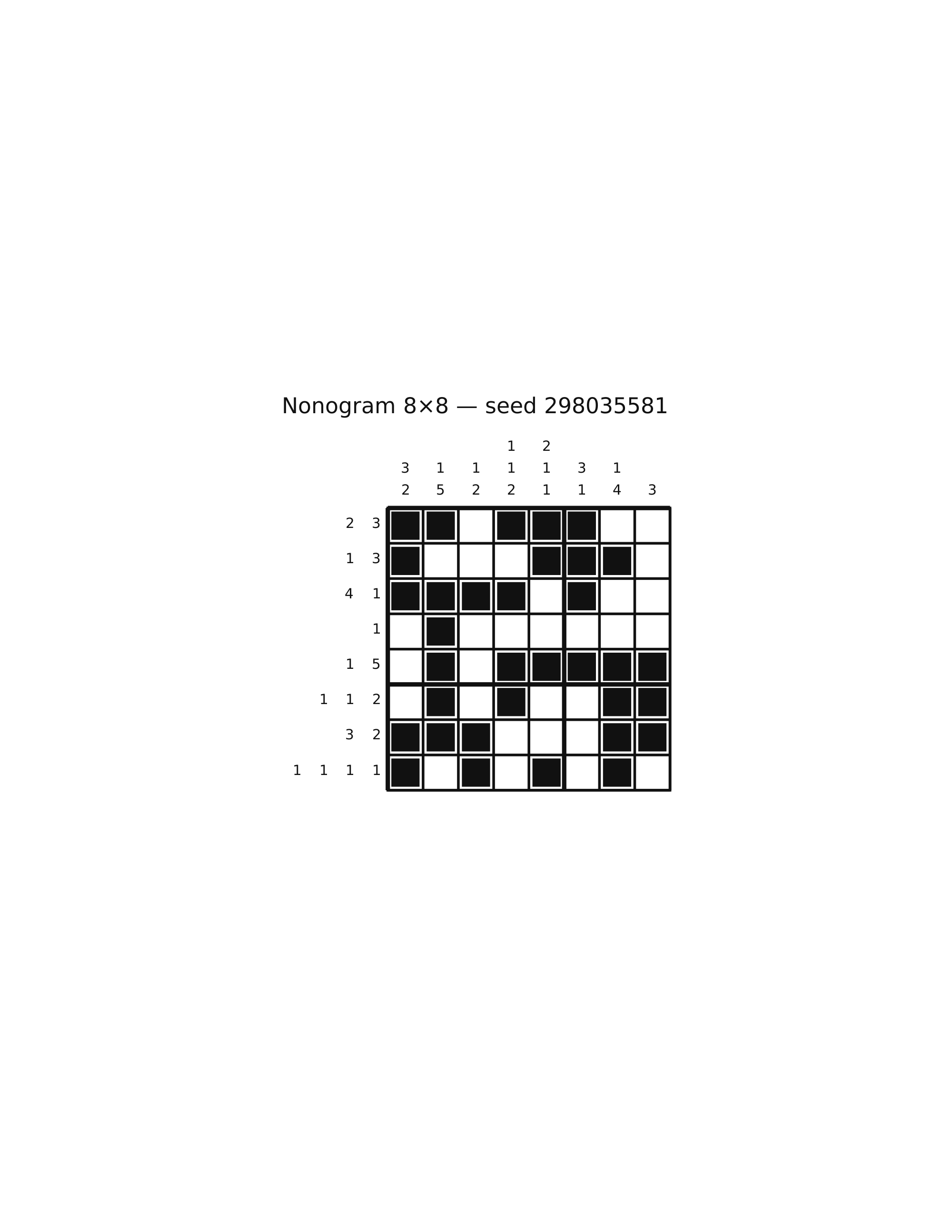 Nonogram 8×8 #59 — solution