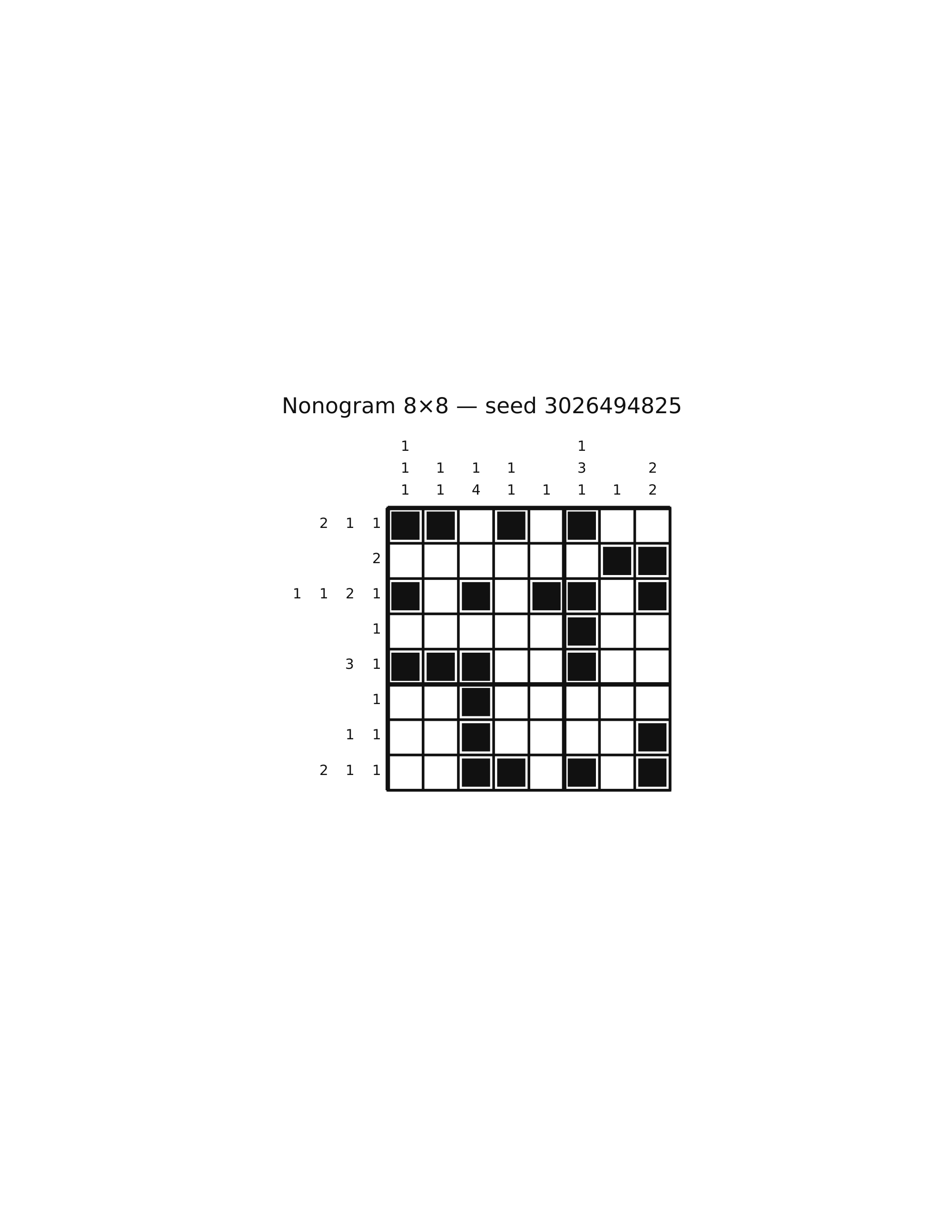 Nonogram 8×8 #79 — solution