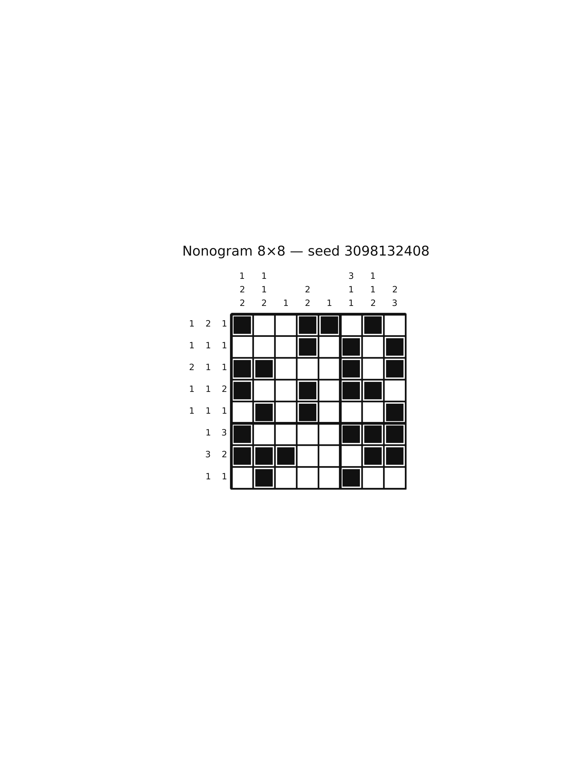 Nonogram 8×8 #75 — solution