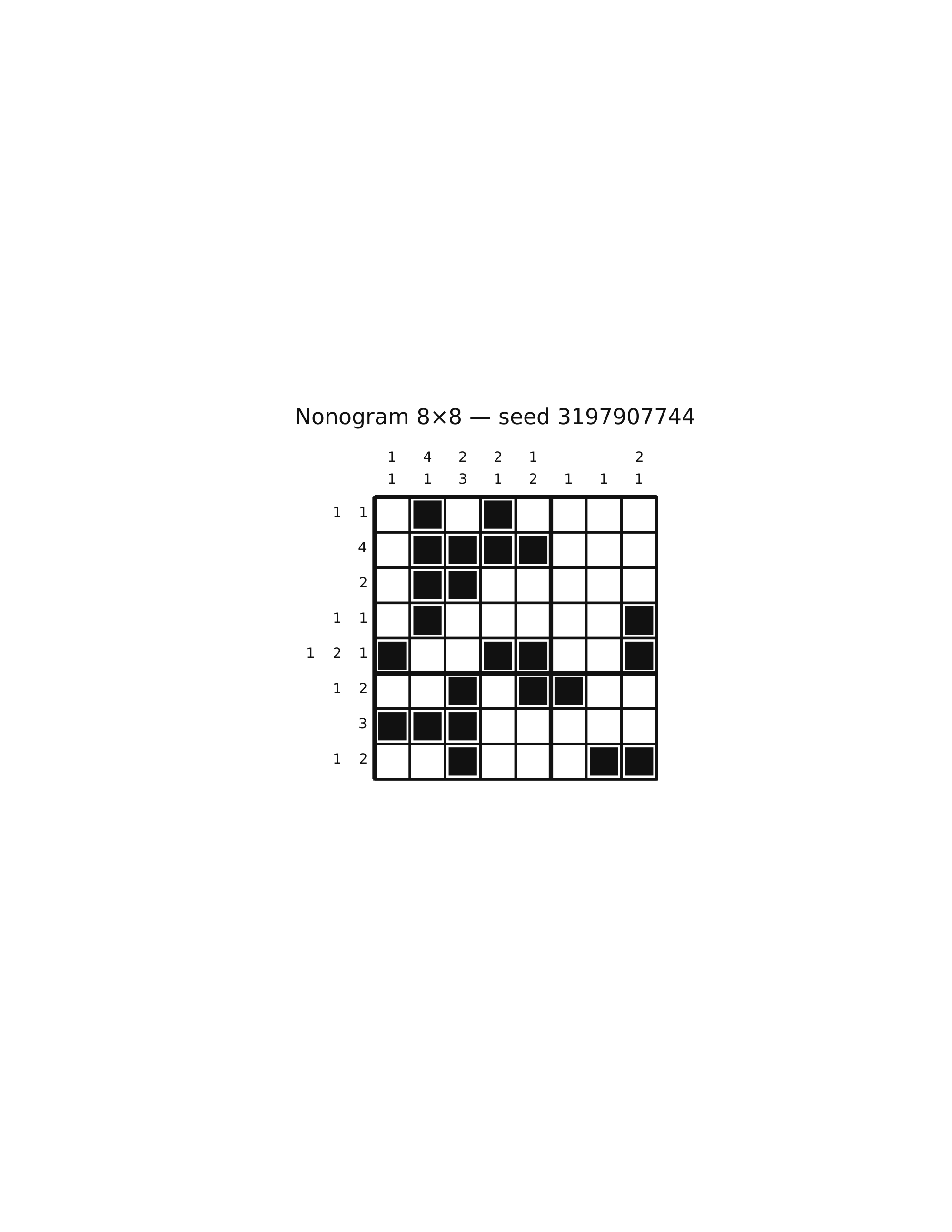 Nonogram 8×8 #8 — solution