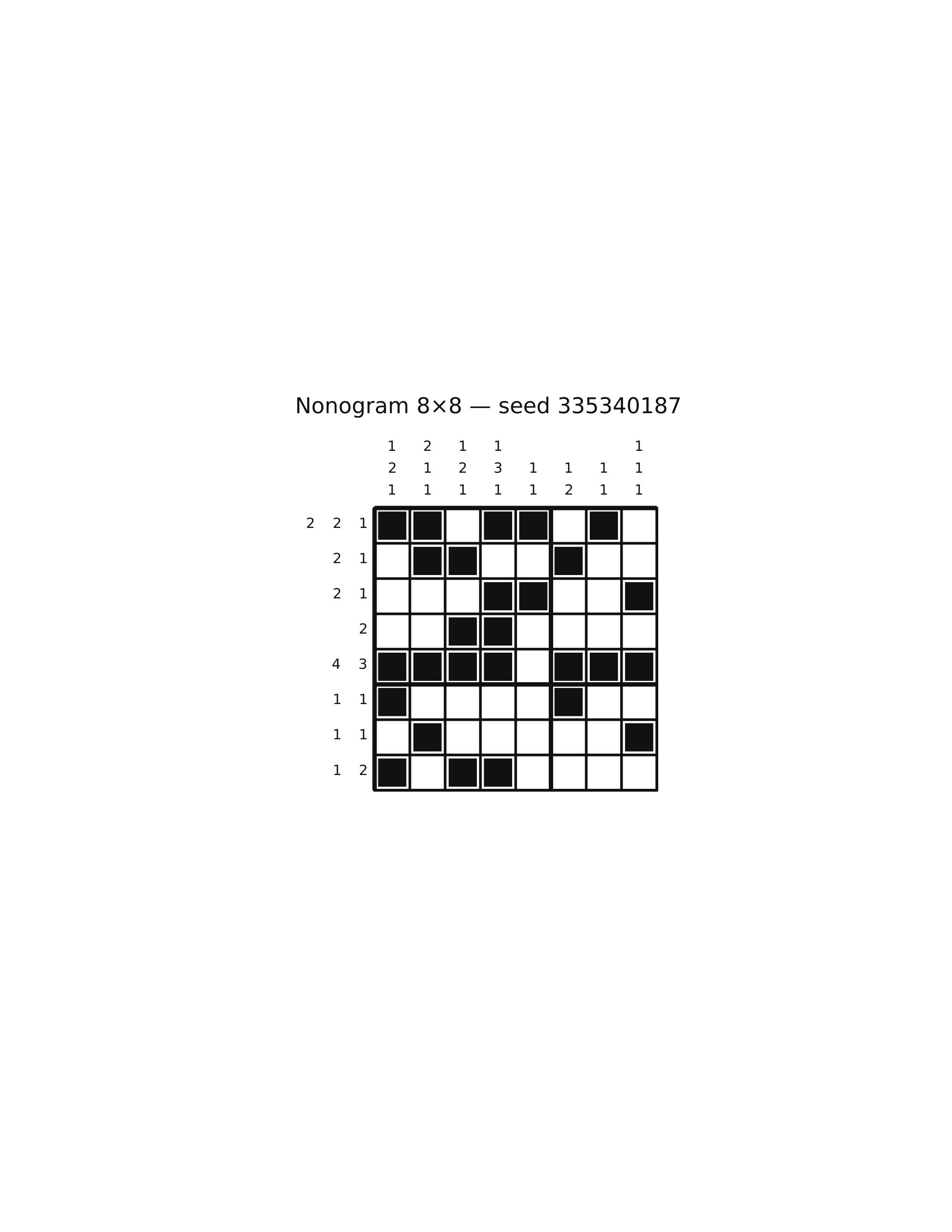 Nonogram 8×8 #35 — solution