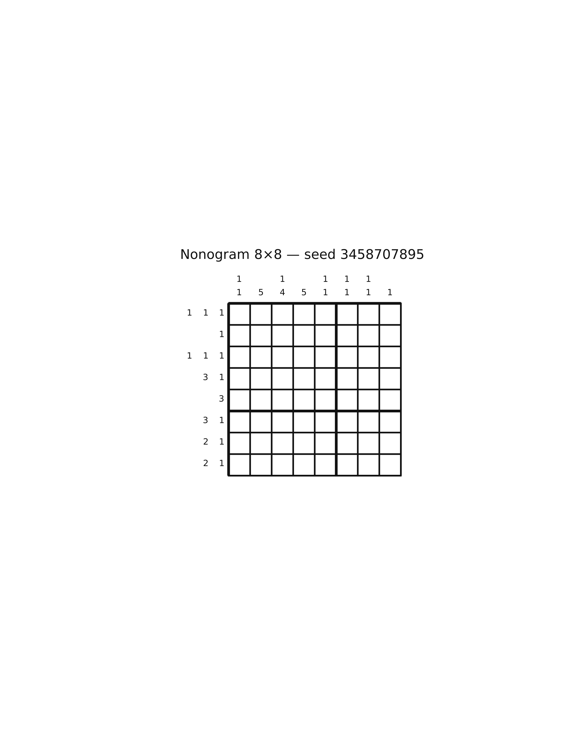 Nonogram 8×8 #79
