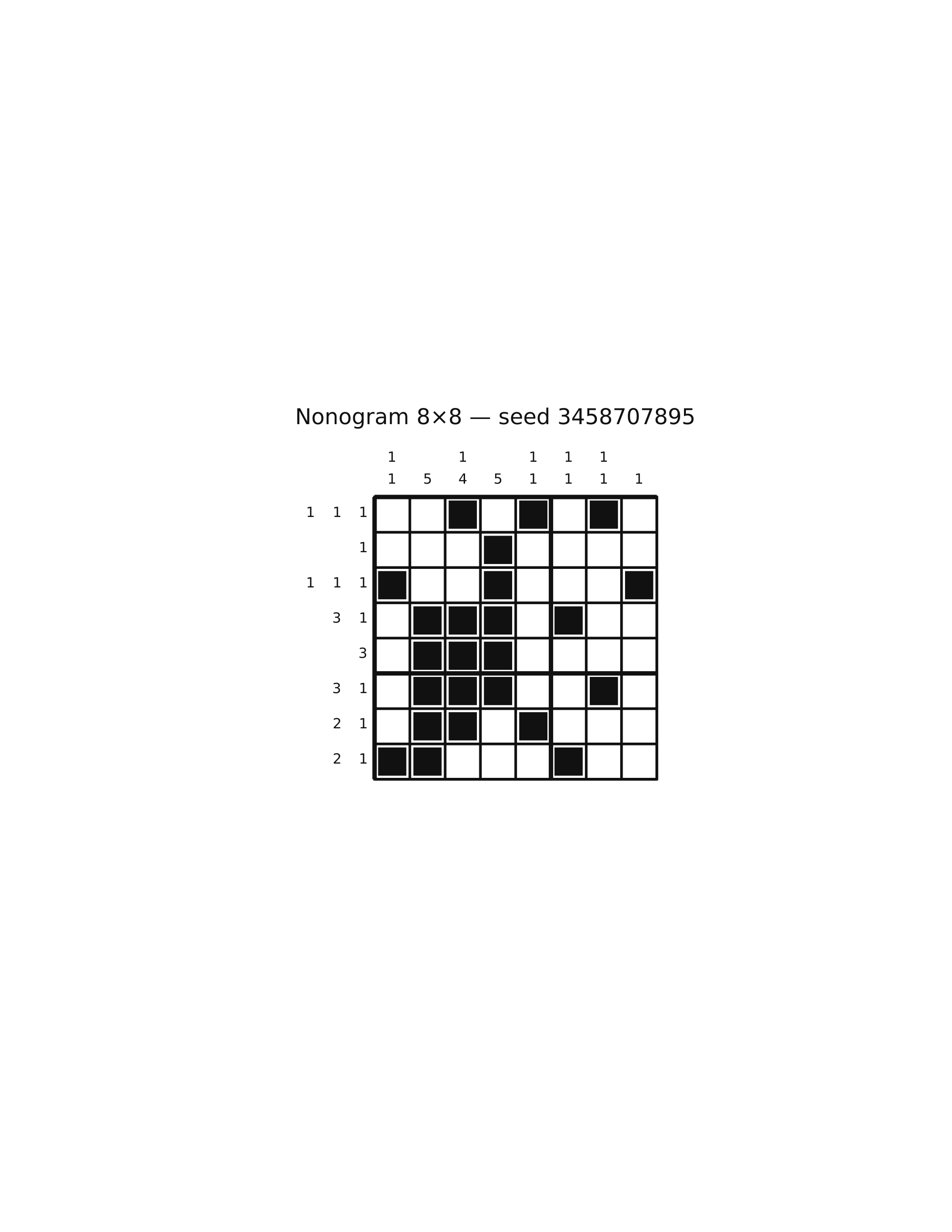 Nonogram 8×8 #79 — solution