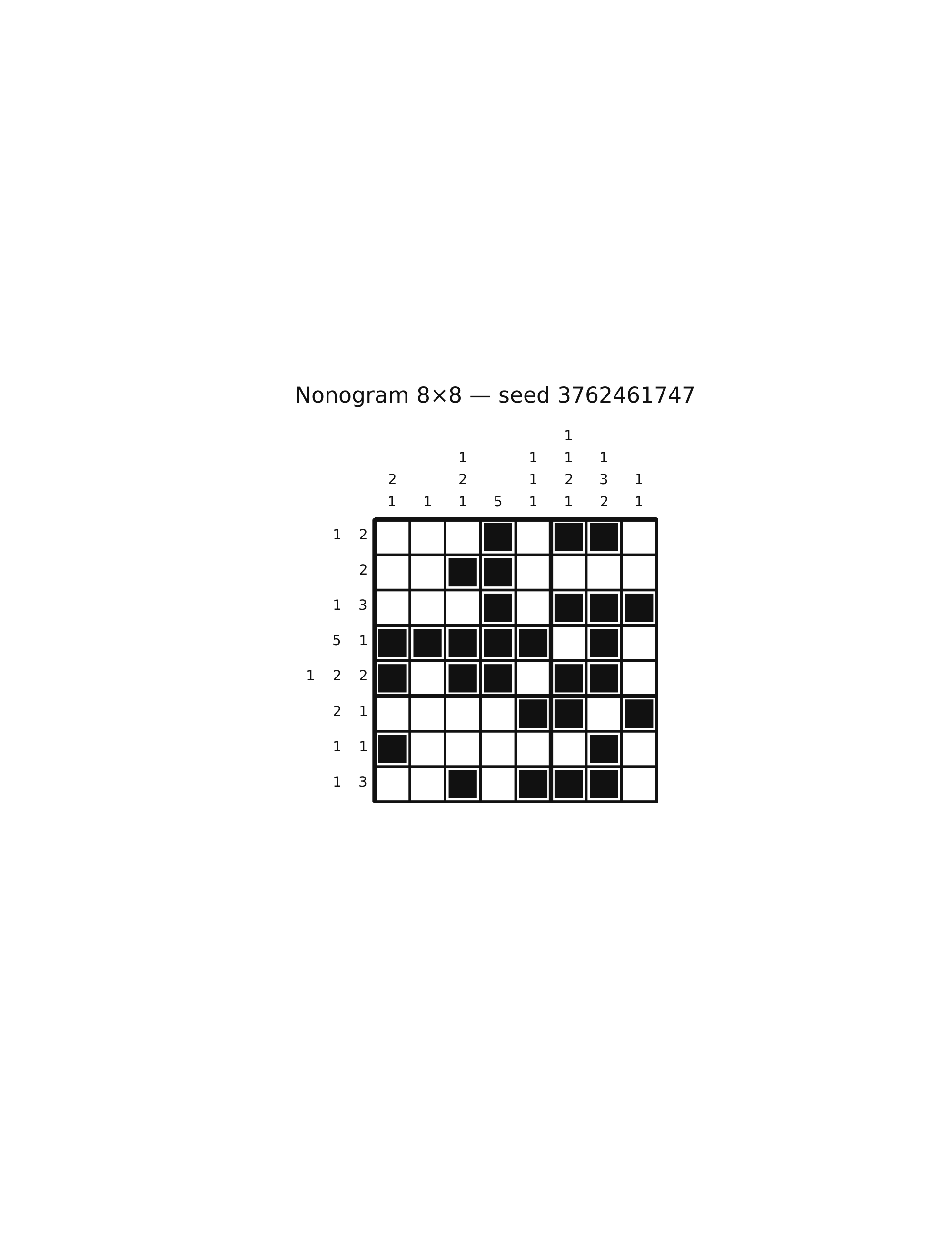 Nonogram 8×8 #78 — solution