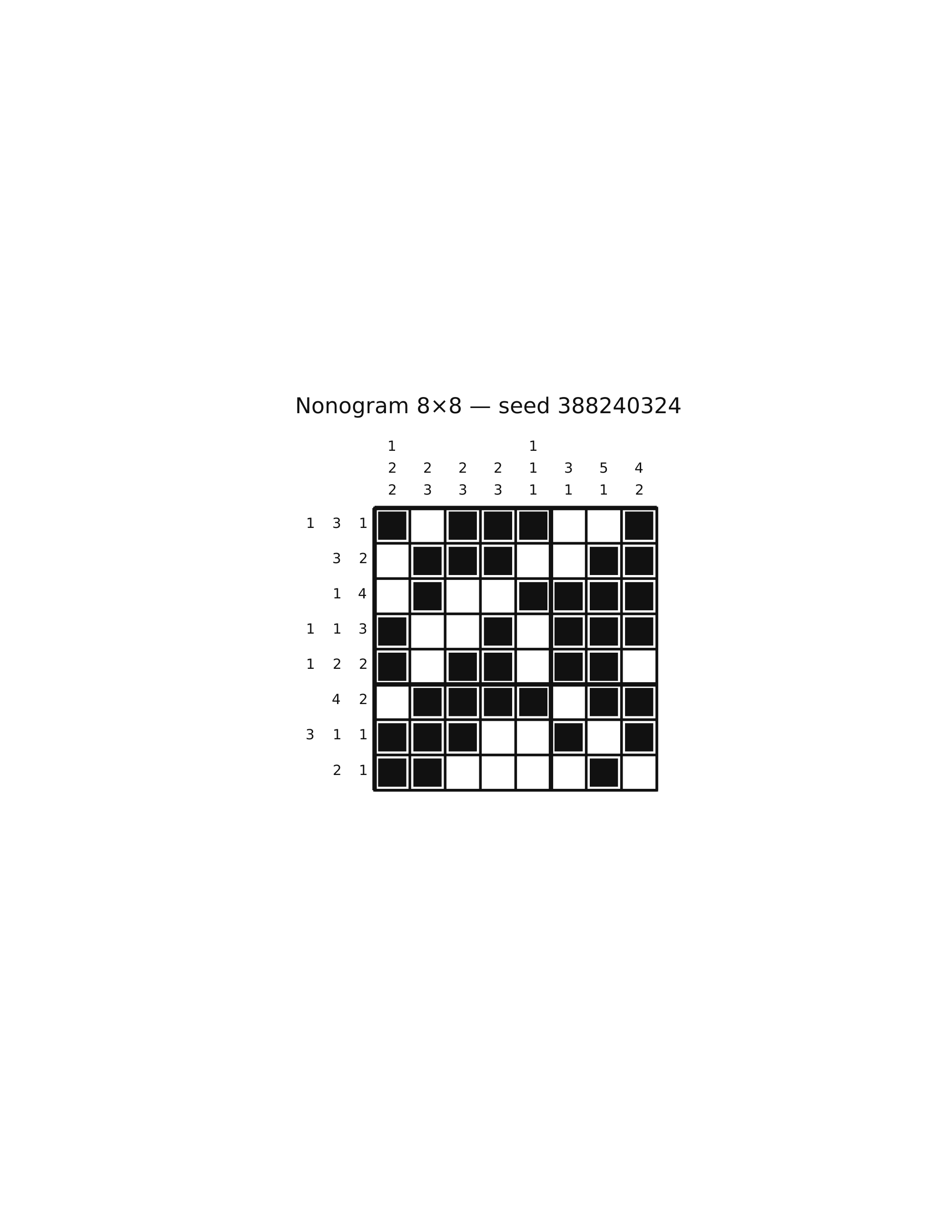 Nonogram 8×8 #81 — solution
