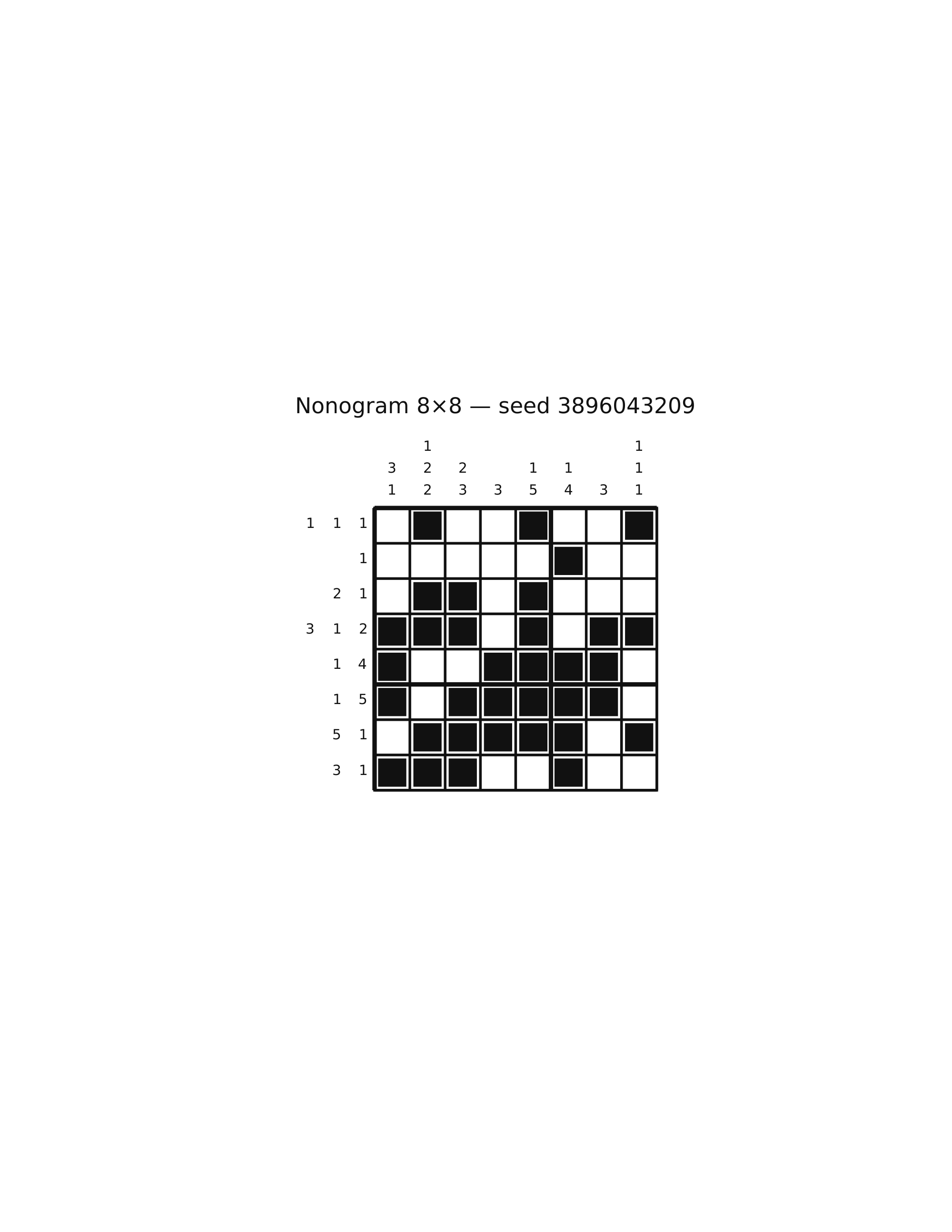 Nonogram 8×8 #77 — solution