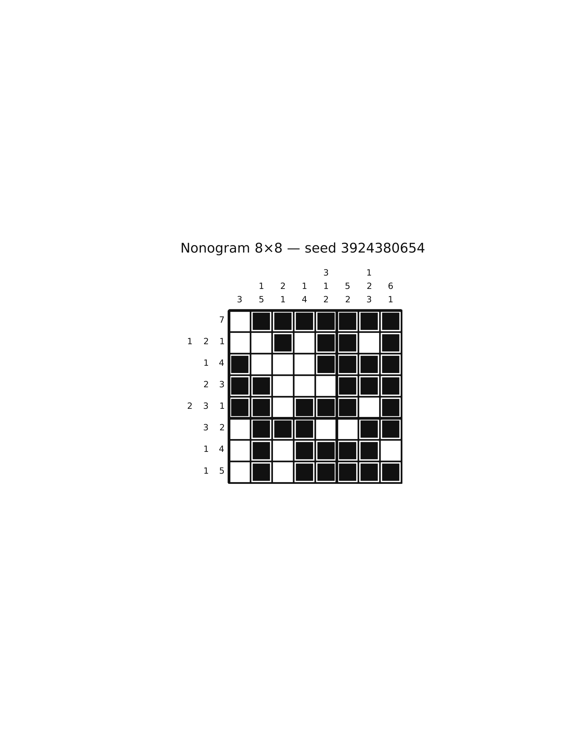 Nonogram 8×8 #24 — solution
