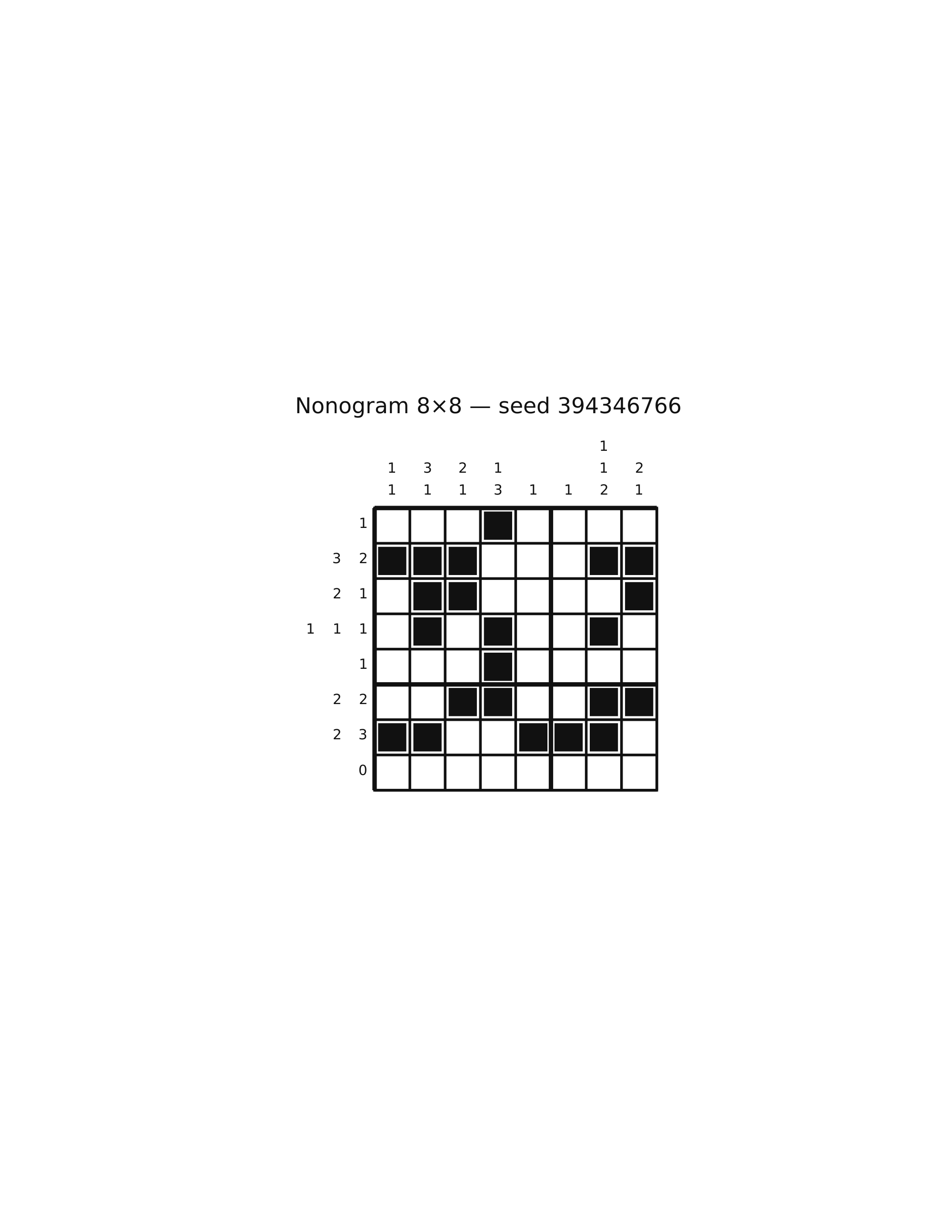 Nonogram 8×8 #79 — solution
