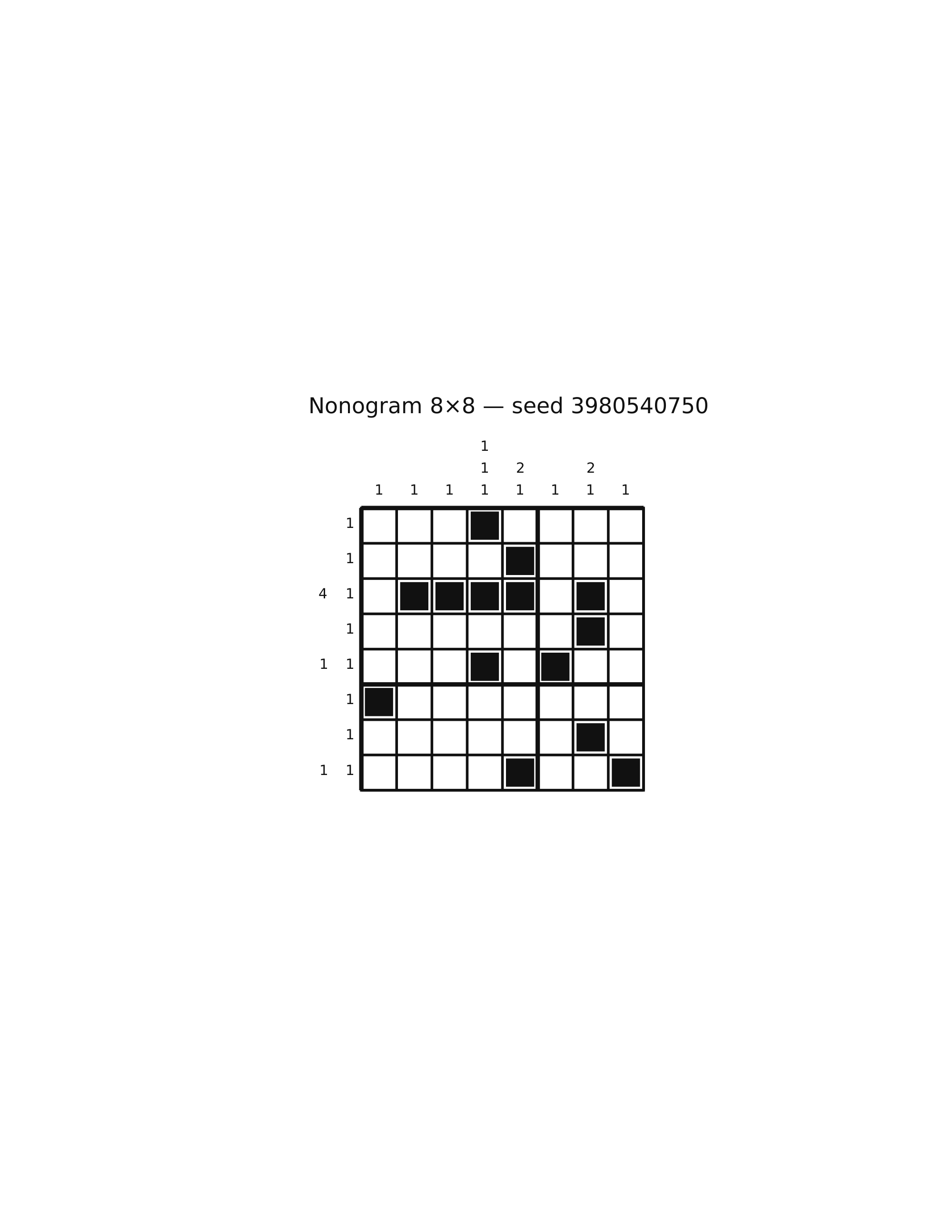 Nonogram 8×8 #55 — solution
