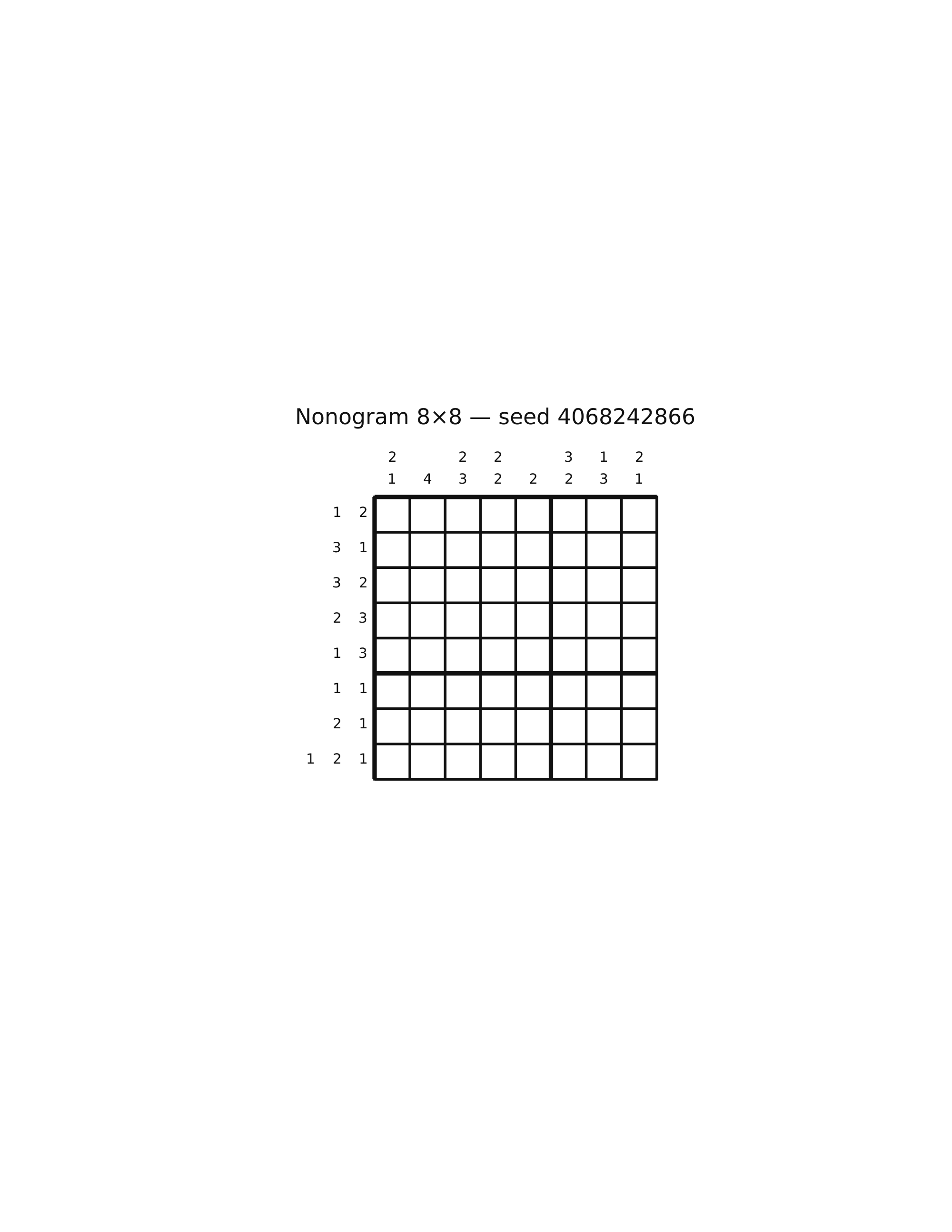 Nonogram 8×8 #58