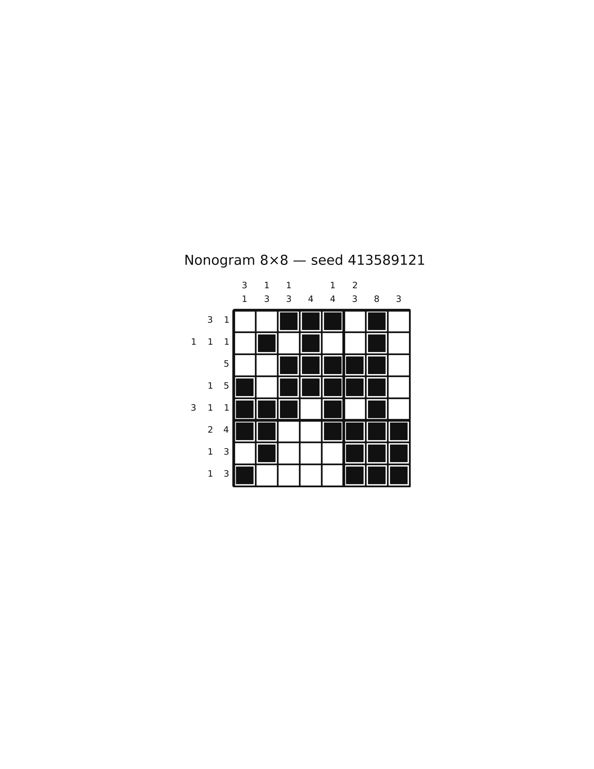 Nonogram 8×8 #81 — solution