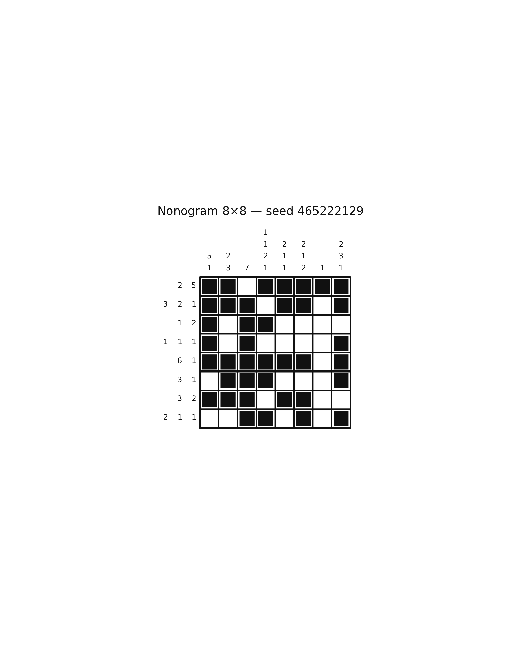 Nonogram 8×8 #81 — solution