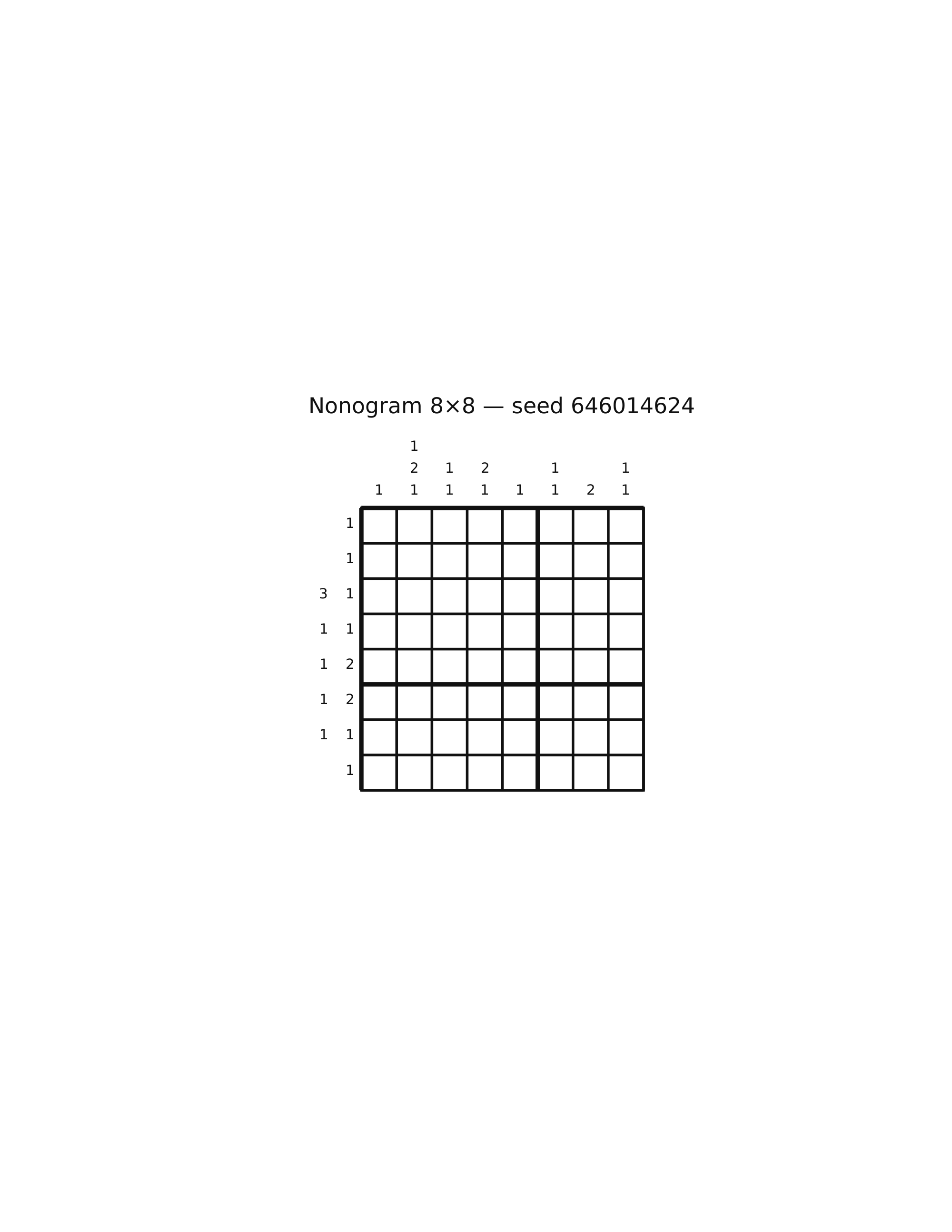Nonogram 8×8 #79