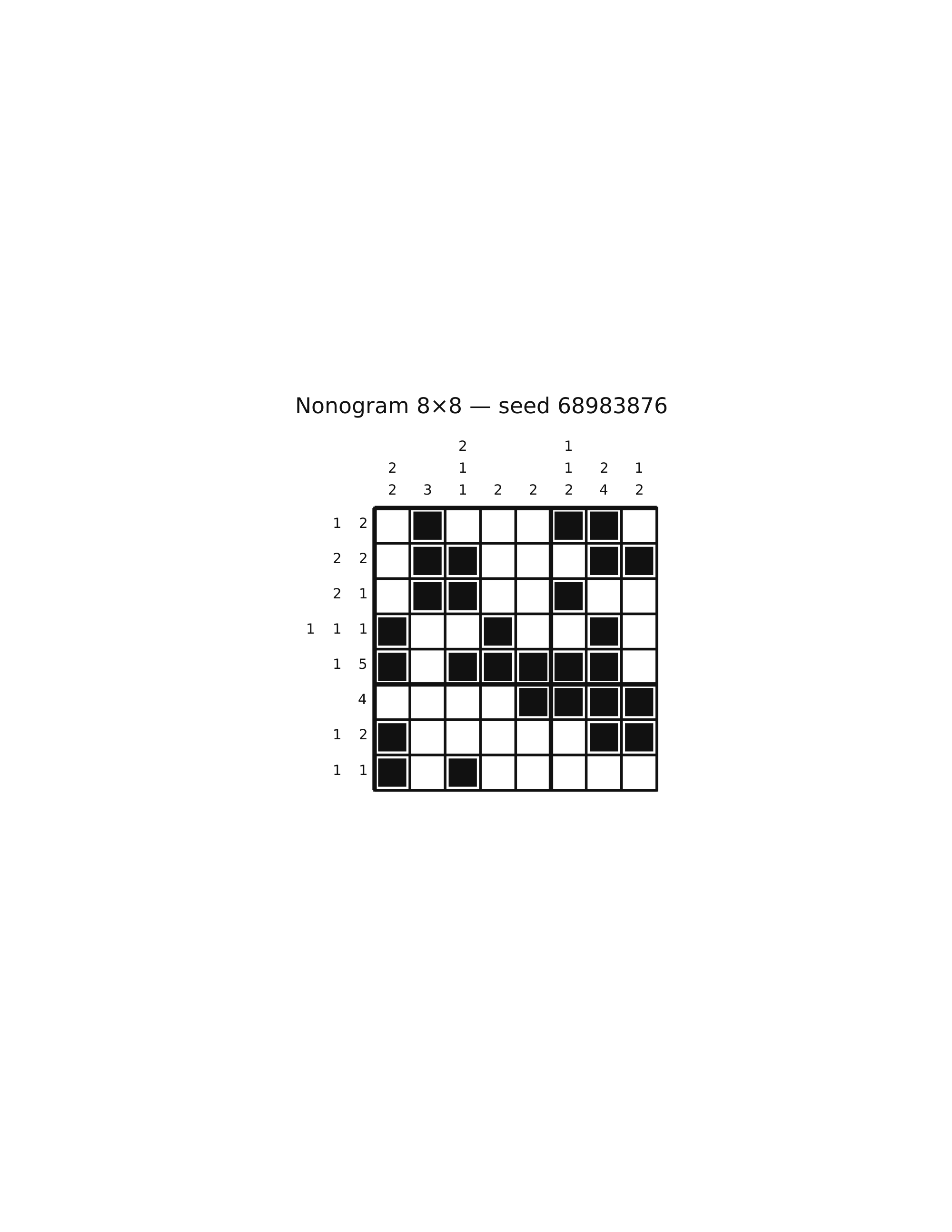 Nonogram 8×8 #82 — solution