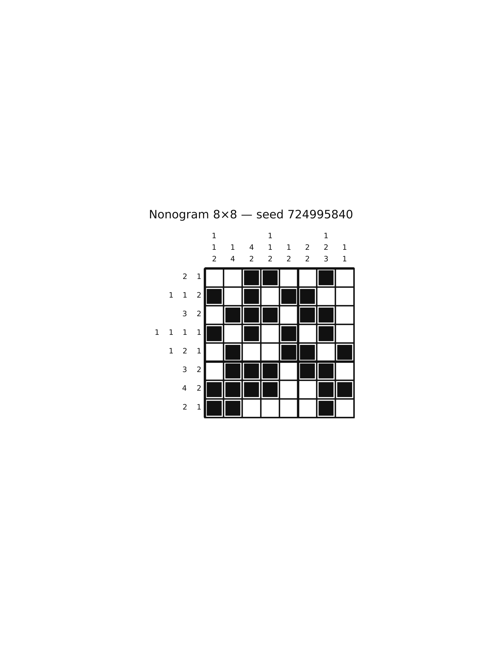 Nonogram 8×8 #79 — solution
