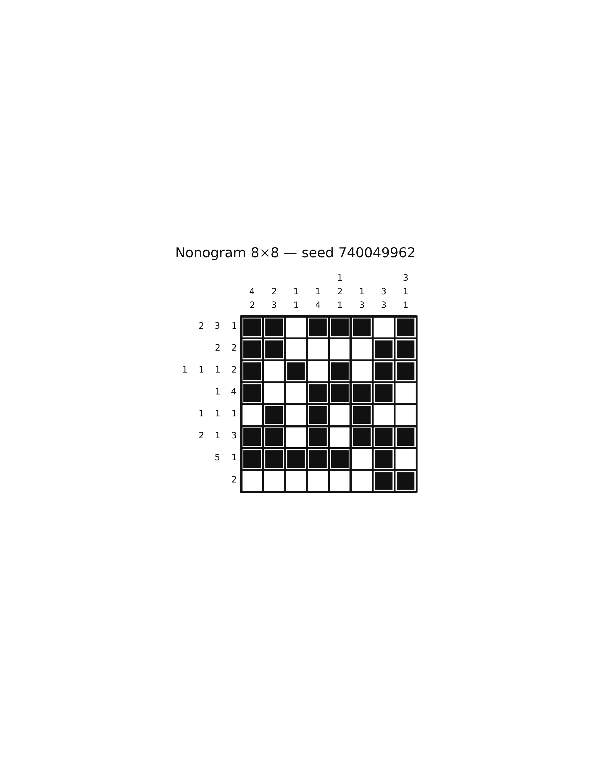 Nonogram 8×8 #63 — solution