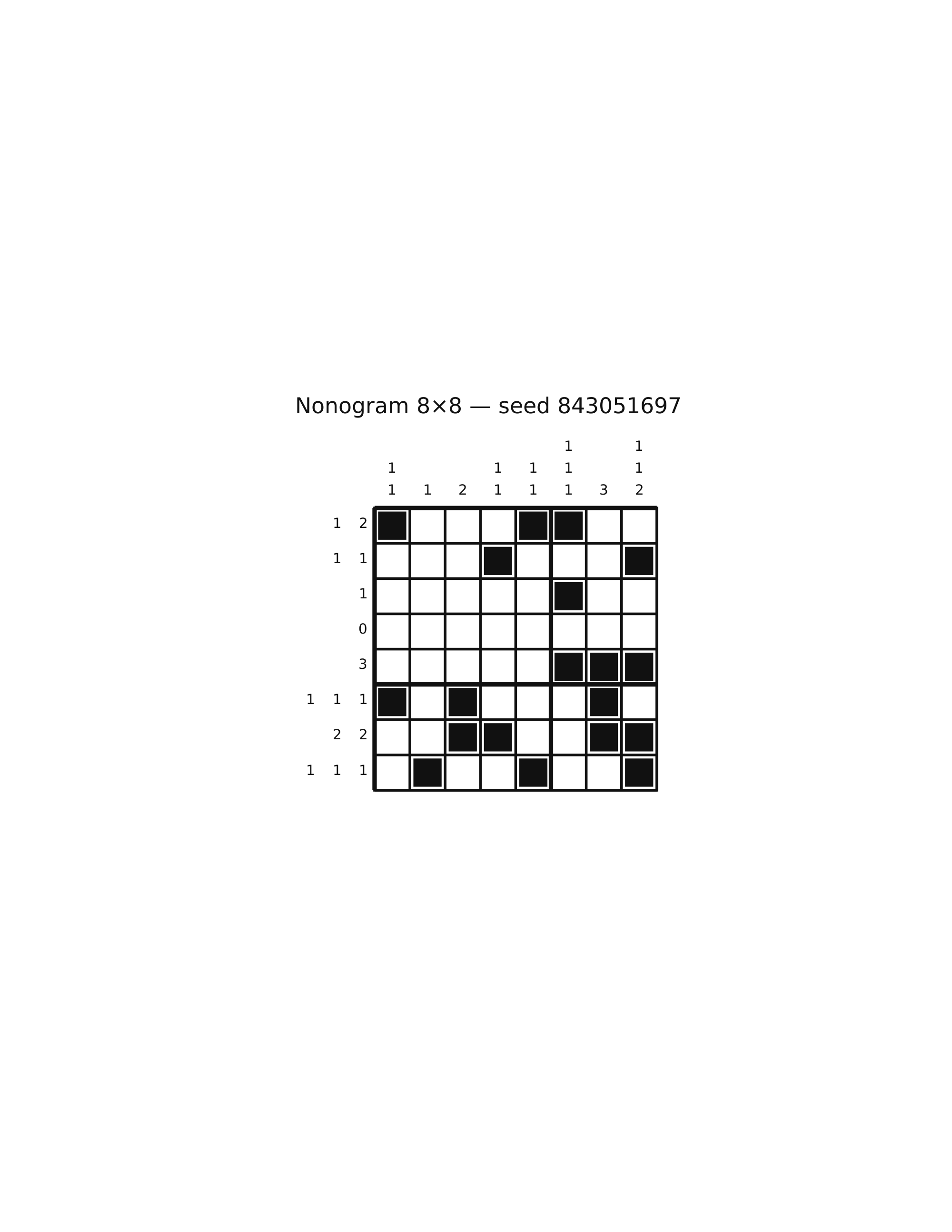 Nonogram 8×8 #60 — solution