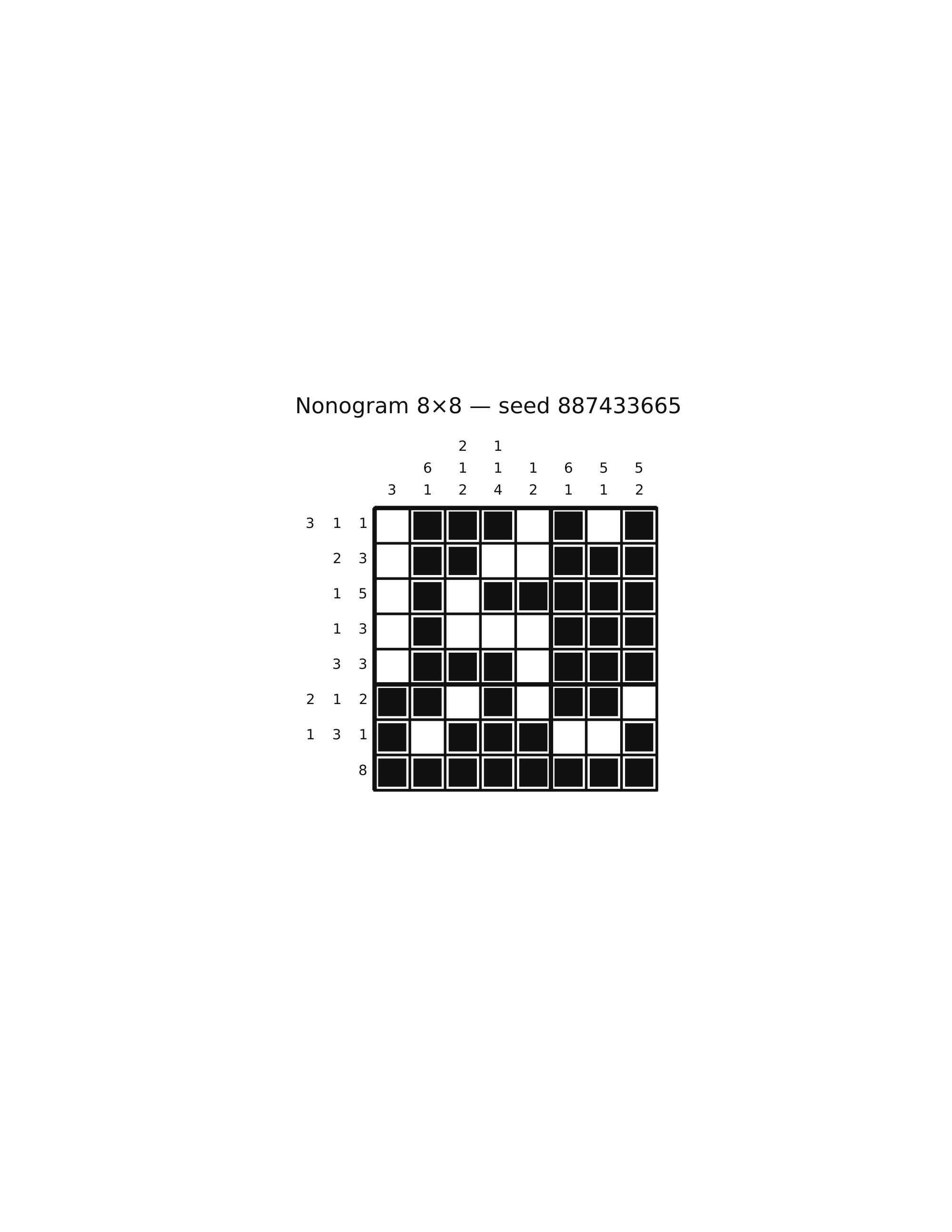 Nonogram 8×8 #60 — solution