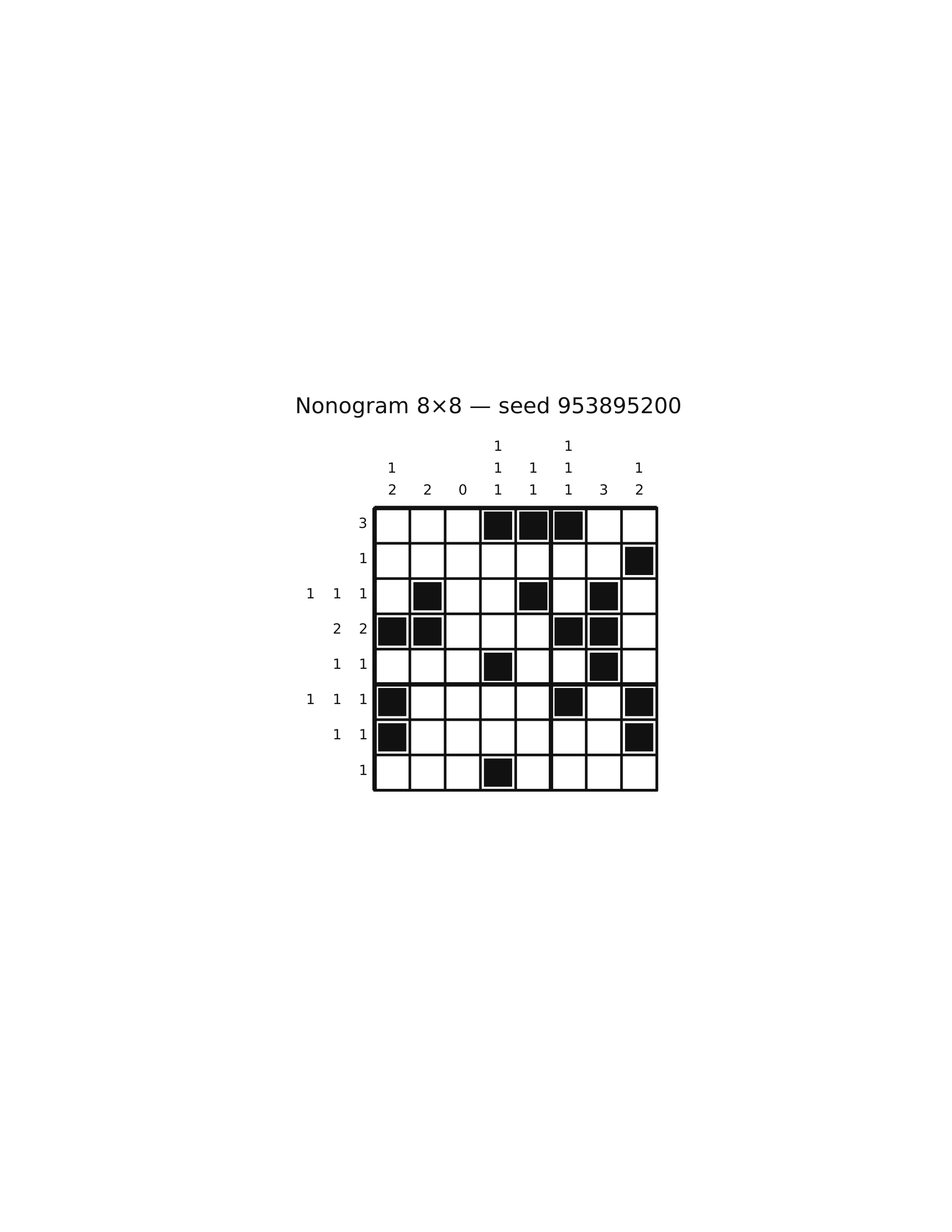 Nonogram 8×8 #76 — solution