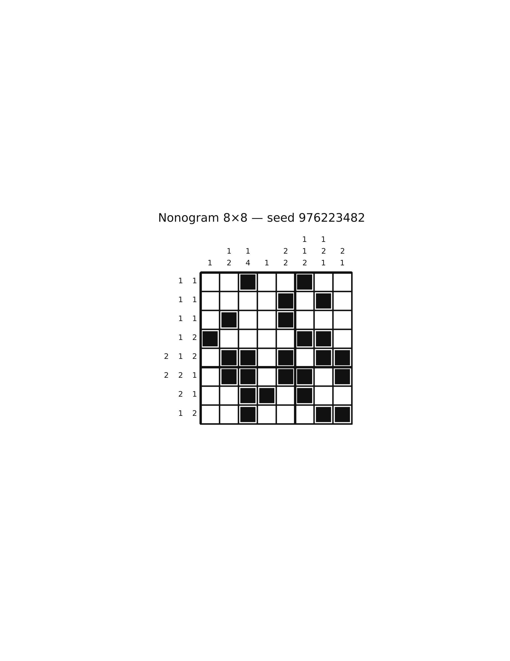 Nonogram 8×8 #72 — solution