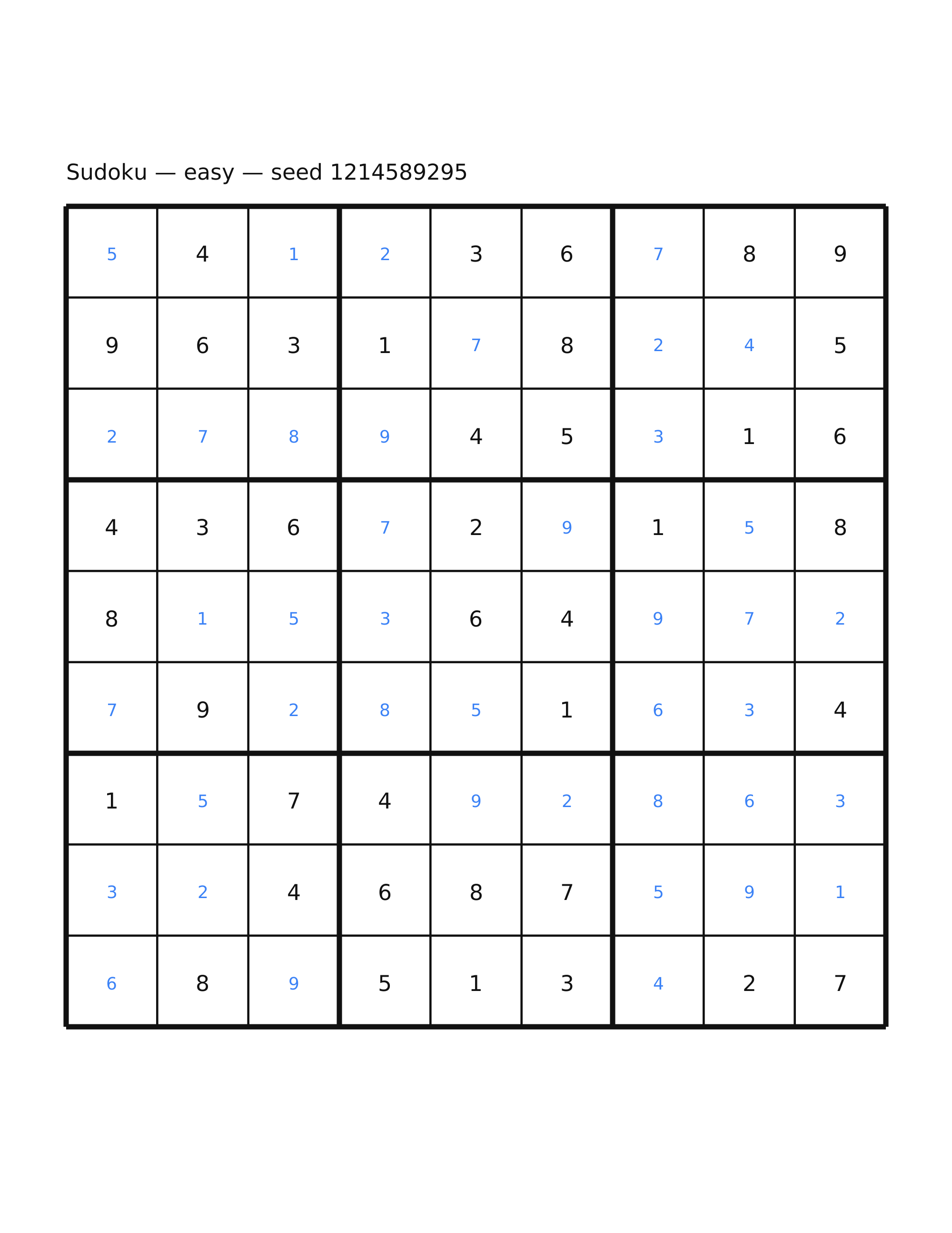 Sudoku — easy #58 — solution