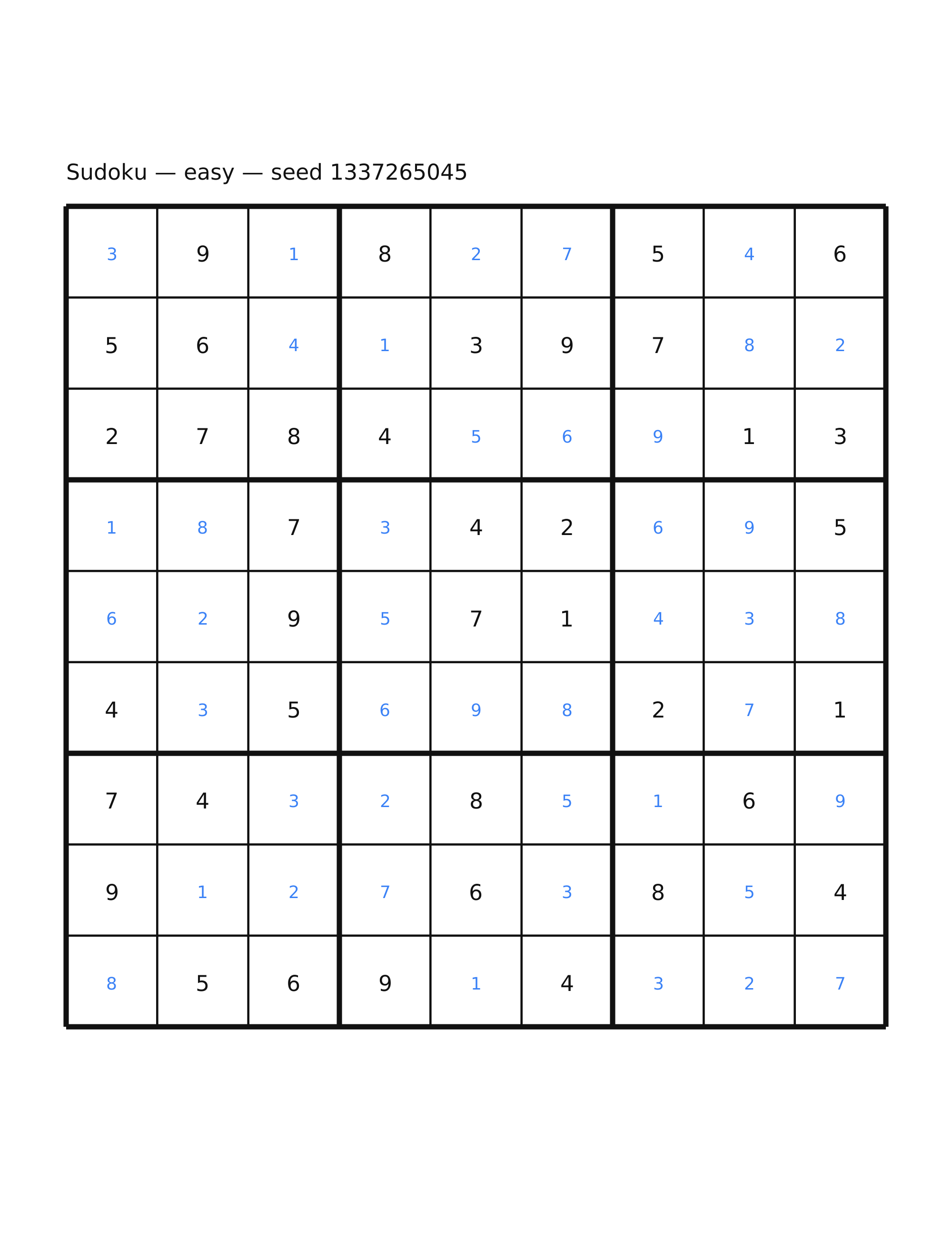 Sudoku — easy #36 — solution