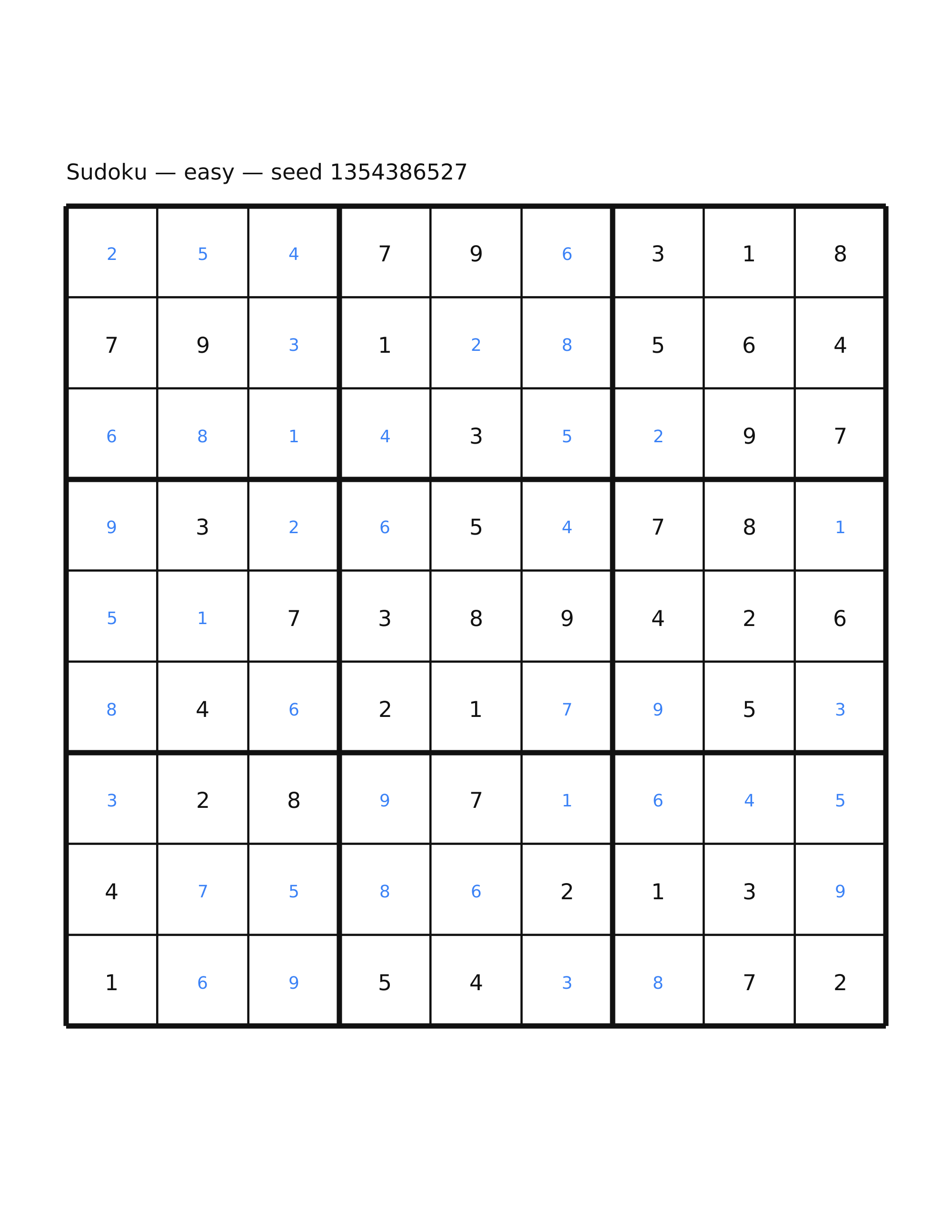 Sudoku — easy #16 — solution