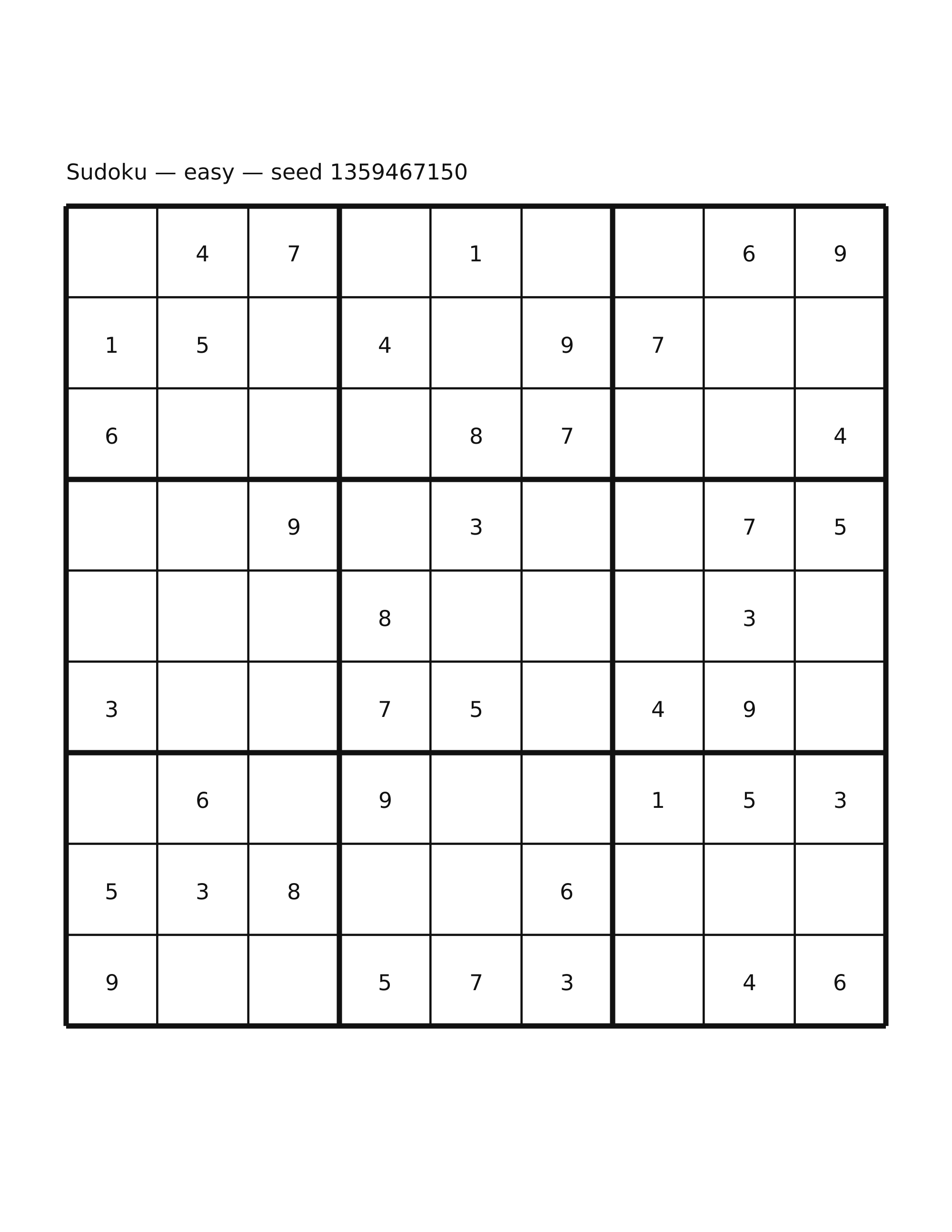 Sudoku — easy #54