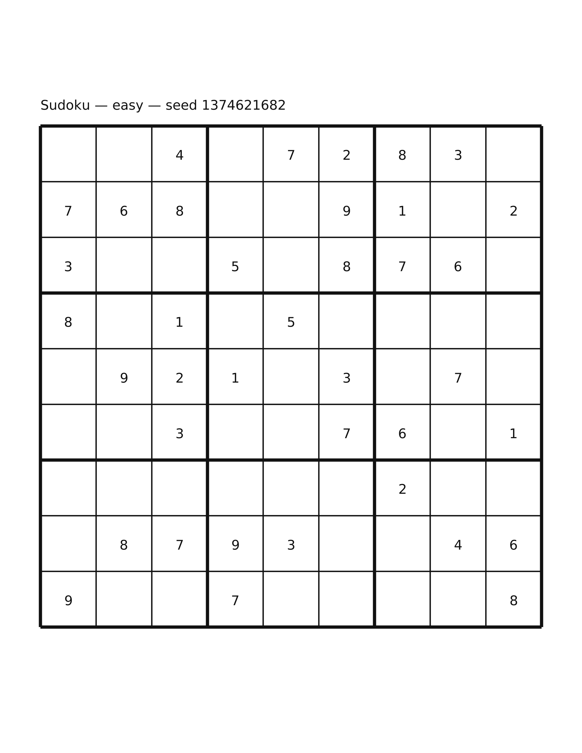 Sudoku — easy #43
