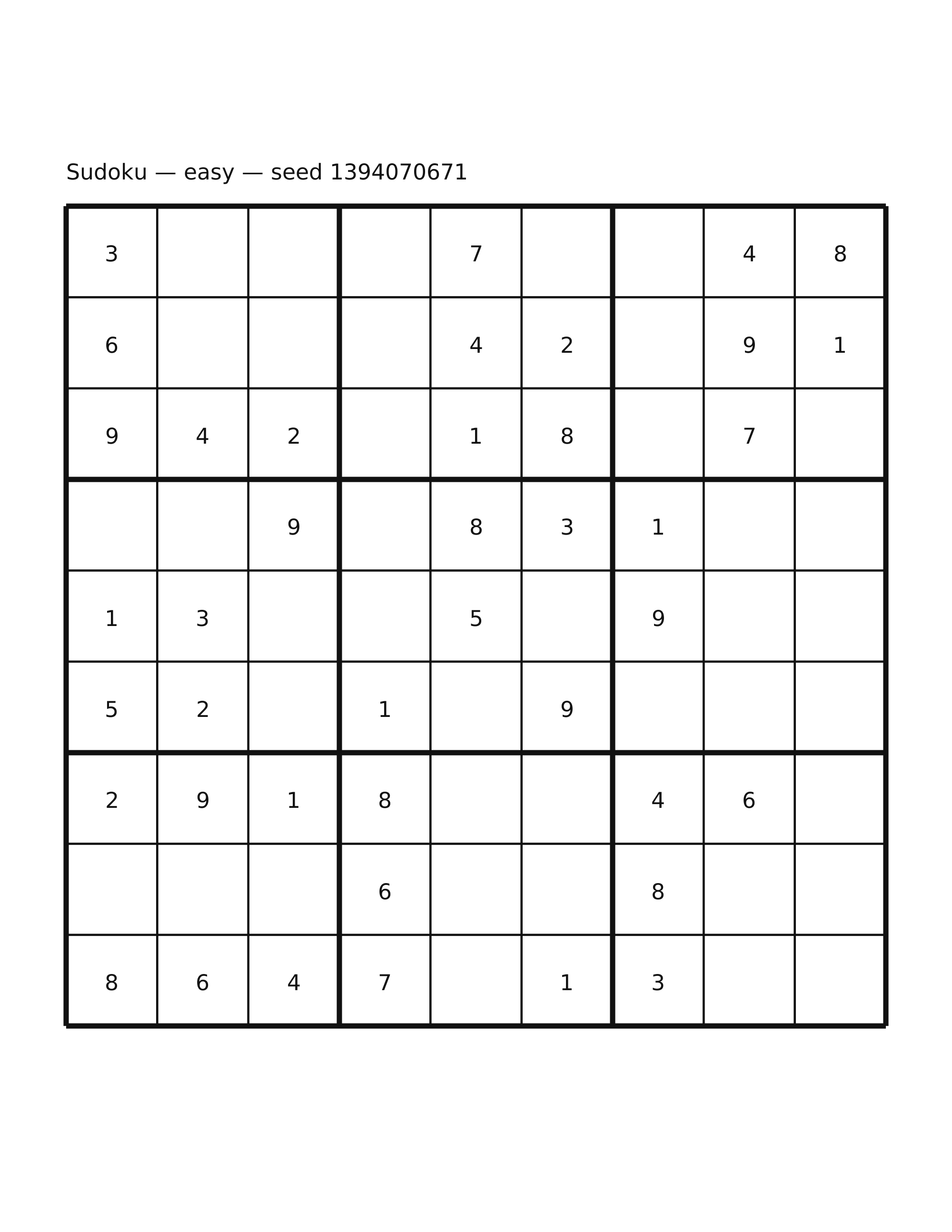 Sudoku — easy #8