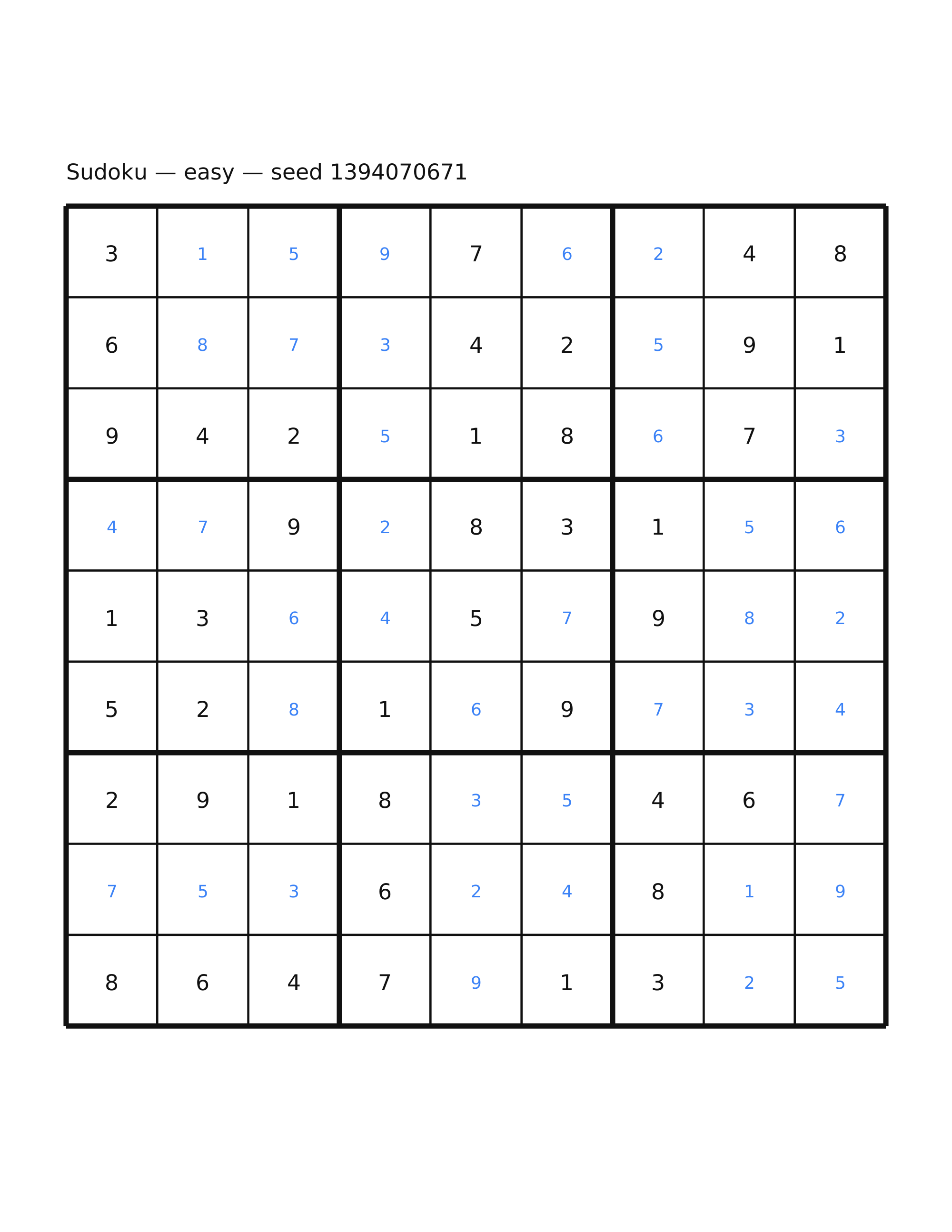 Sudoku — easy #8 — solution