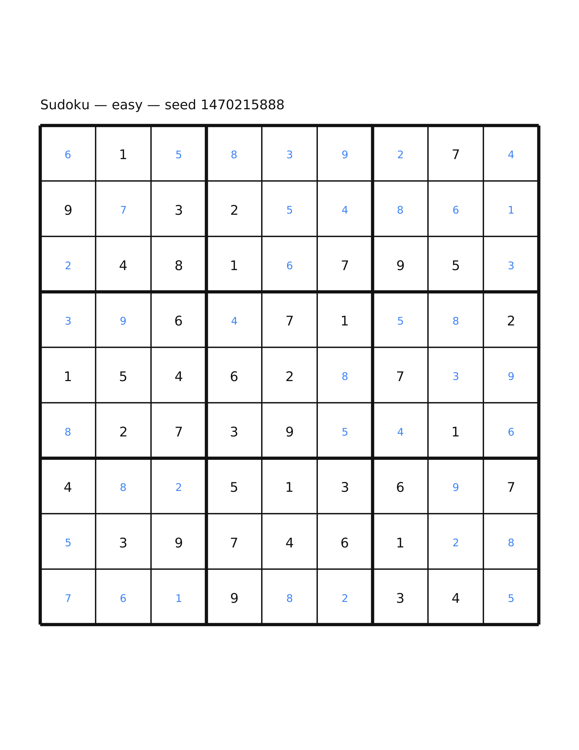 Sudoku — easy #43 — solution