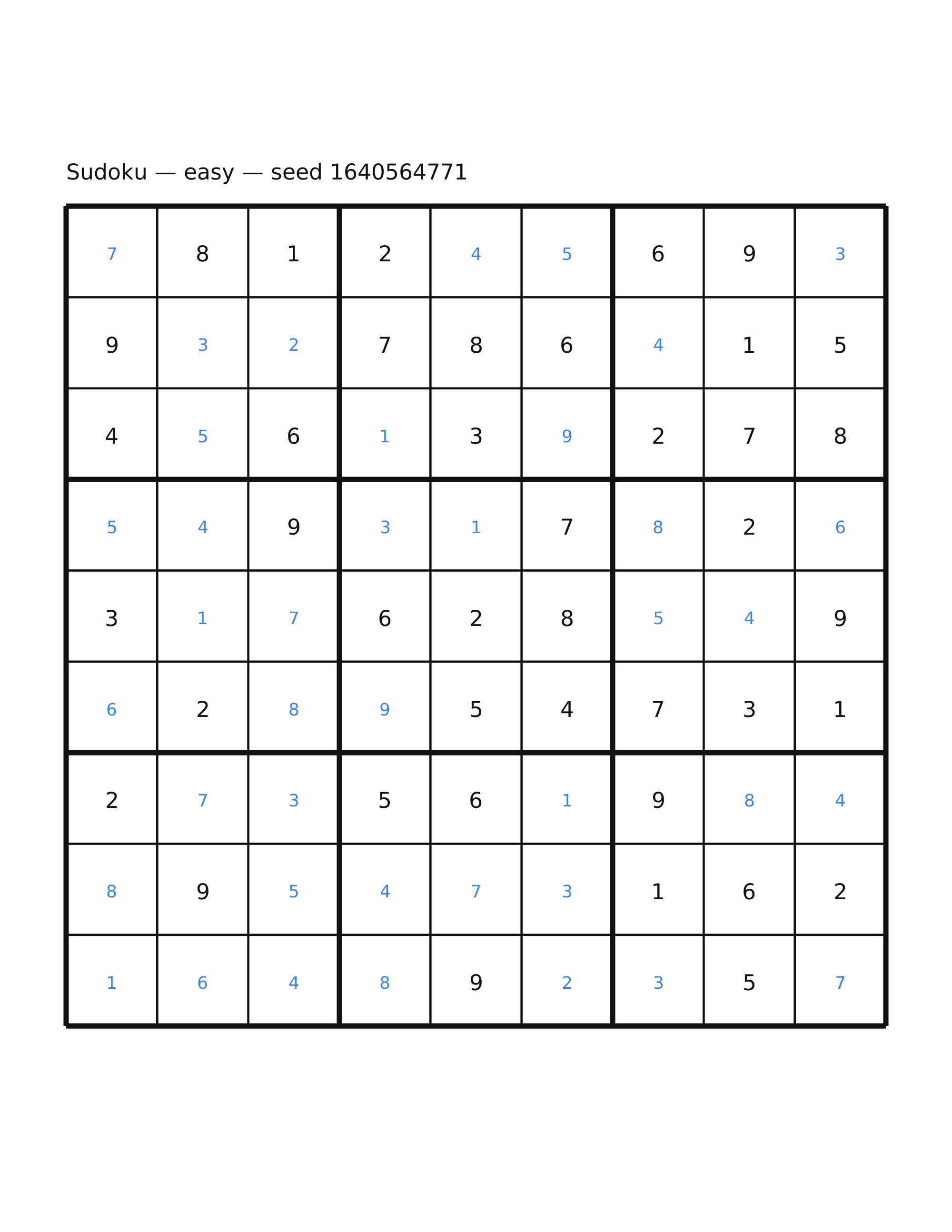 Sudoku — easy #56 — solution